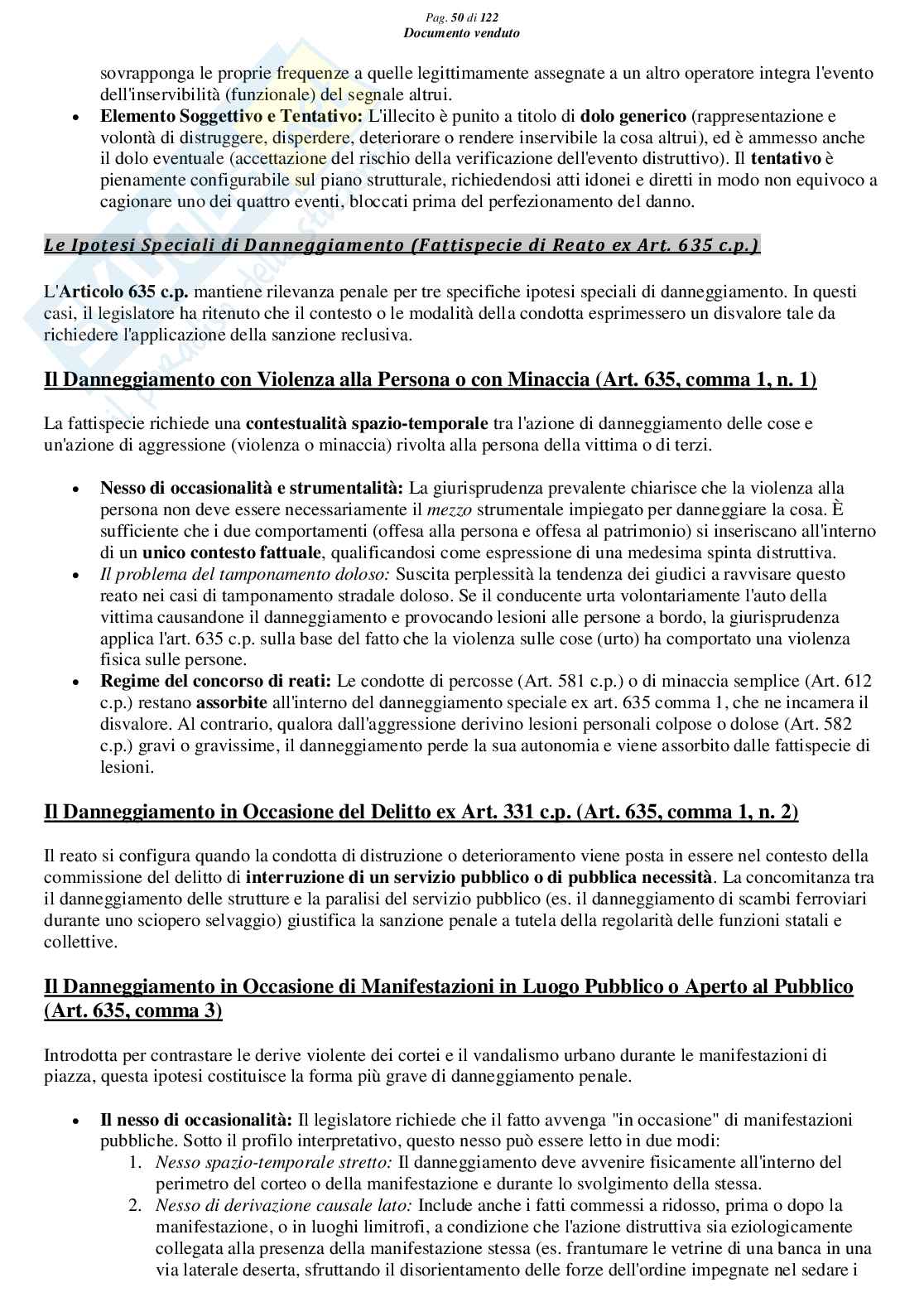 Riassunto esame Diritto Penale, Prof. Marra Gabriele, libro consigliato Lineamenti di diritto penale speciale (parte delitti contro il patrimonio), Seminara, Bartoli, Pellissaro Pag. 51