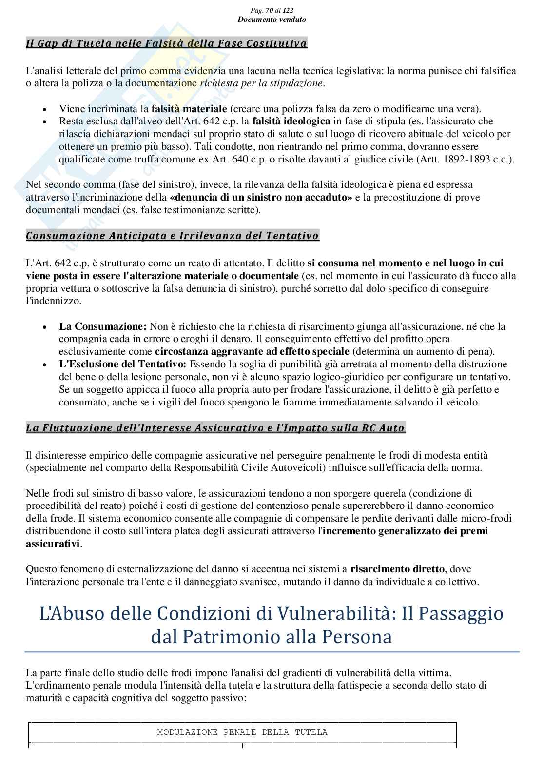 Riassunto esame Diritto Penale, Prof. Marra Gabriele, libro consigliato Lineamenti di diritto penale speciale (parte delitti contro il patrimonio), Seminara, Bartoli, Pellissaro Pag. 71