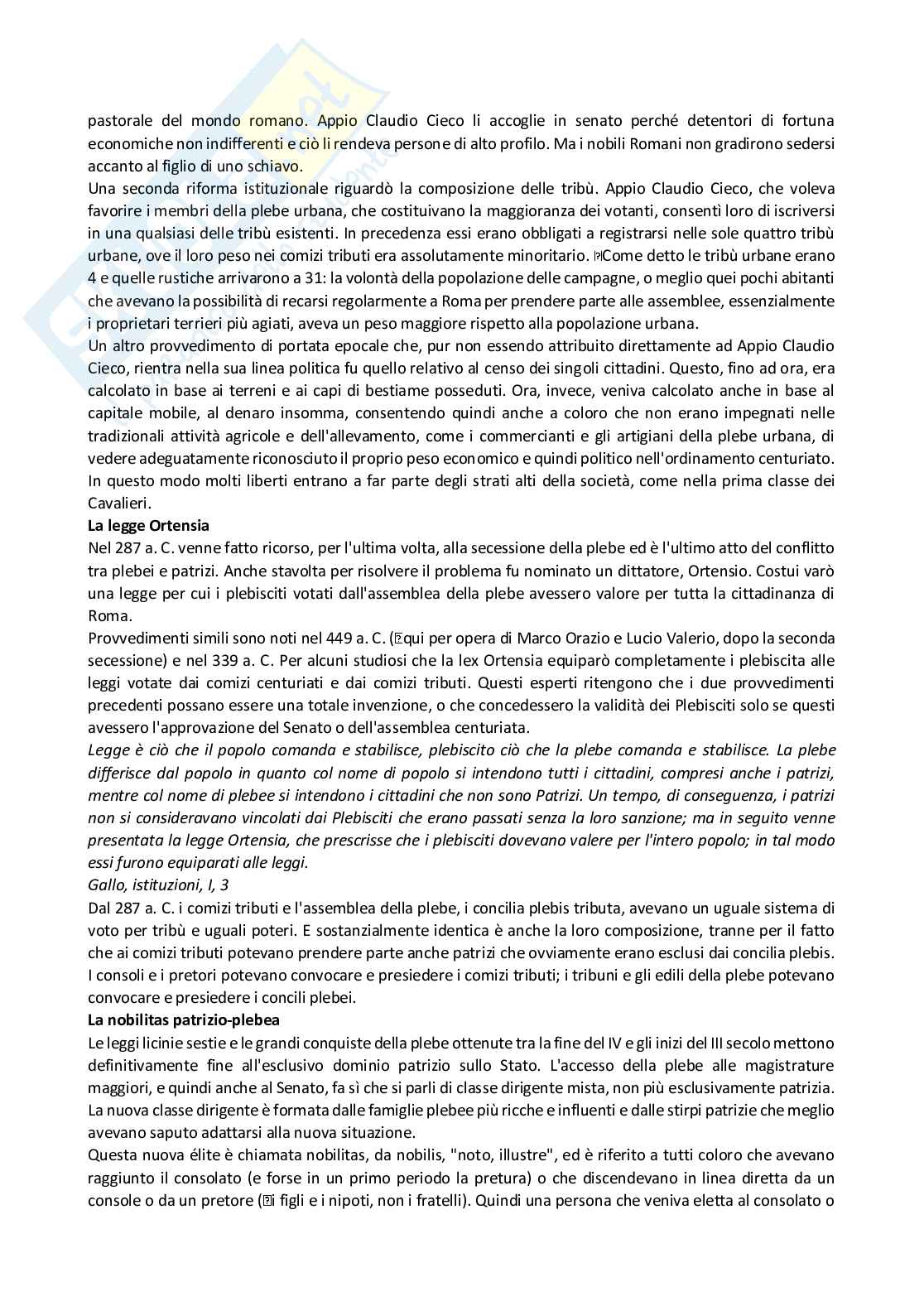 Riassunto esame Storia romana 1, Prof. Floris Piergiorgio, libro consigliato Storia Romana, Giovanni Geraci, Arnaldo Marcone Pag. 31