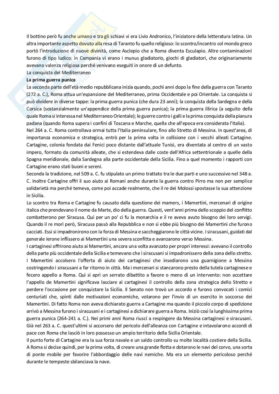 Riassunto esame Storia romana 1, Prof. Floris Piergiorgio, libro consigliato Storia Romana, Giovanni Geraci, Arnaldo Marcone Pag. 41