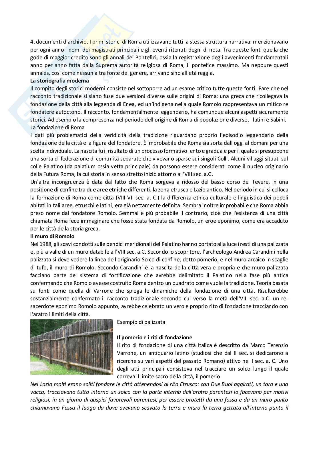 Riassunto esame Storia romana 1, Prof. Floris Piergiorgio, libro consigliato Storia Romana, Giovanni Geraci, Arnaldo Marcone Pag. 6