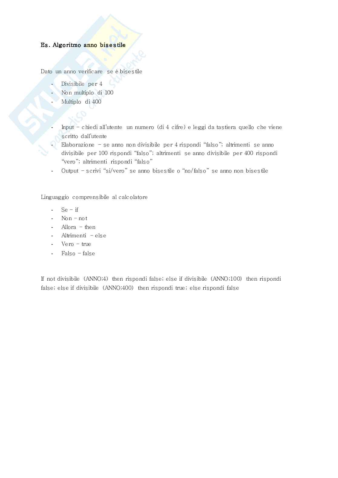 Appunti di Introduzione alla programmazione sulla teoria della programmazione in c++ Pag. 11