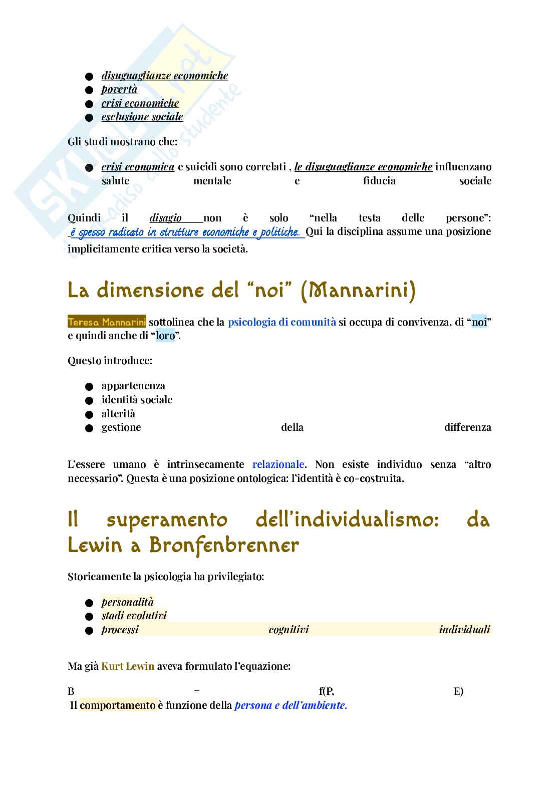 Fondamenti psicologia di comunità Pag. 2
