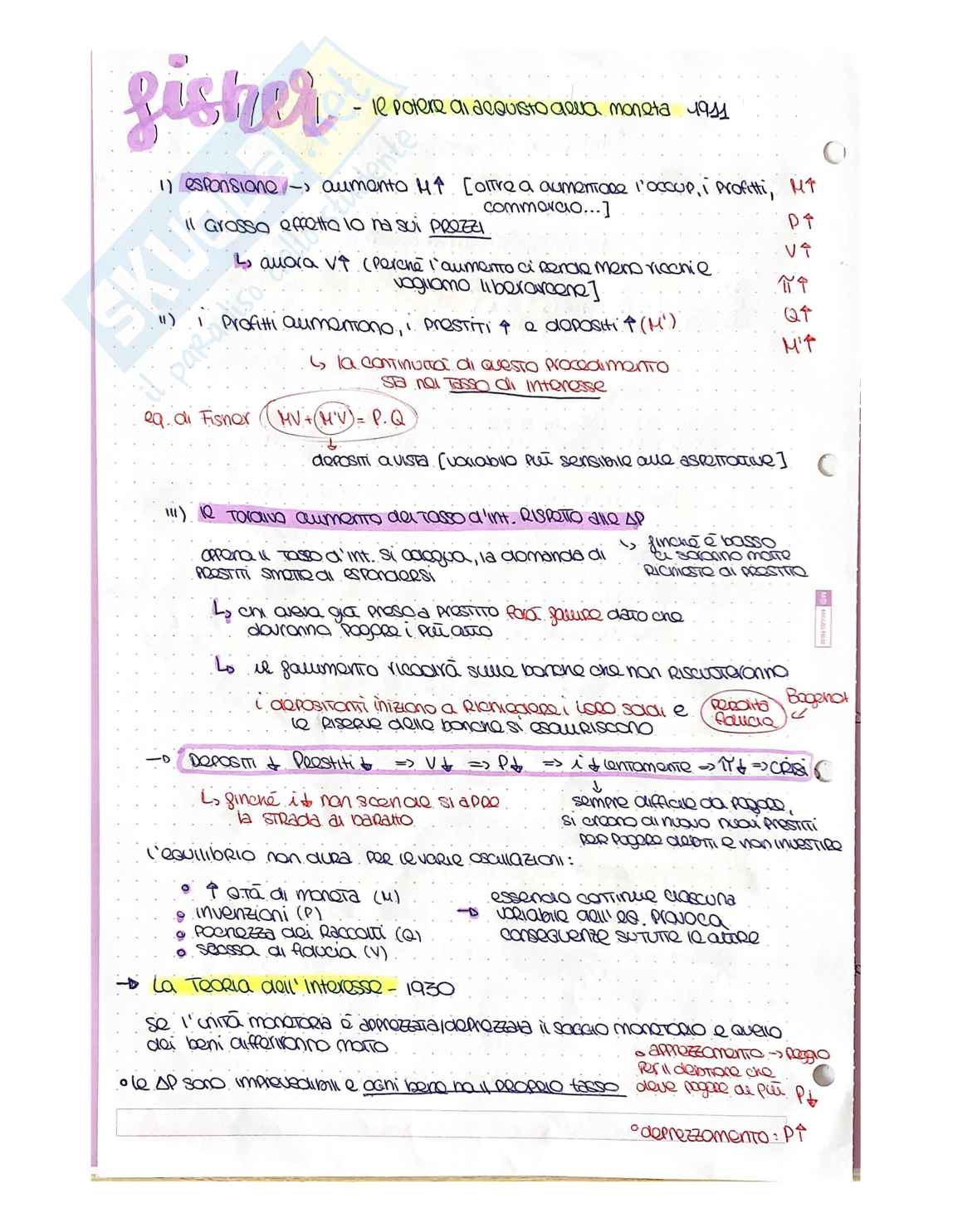 Storia delle teorie monetarie, bancarie e finanziarie  Pag. 11
