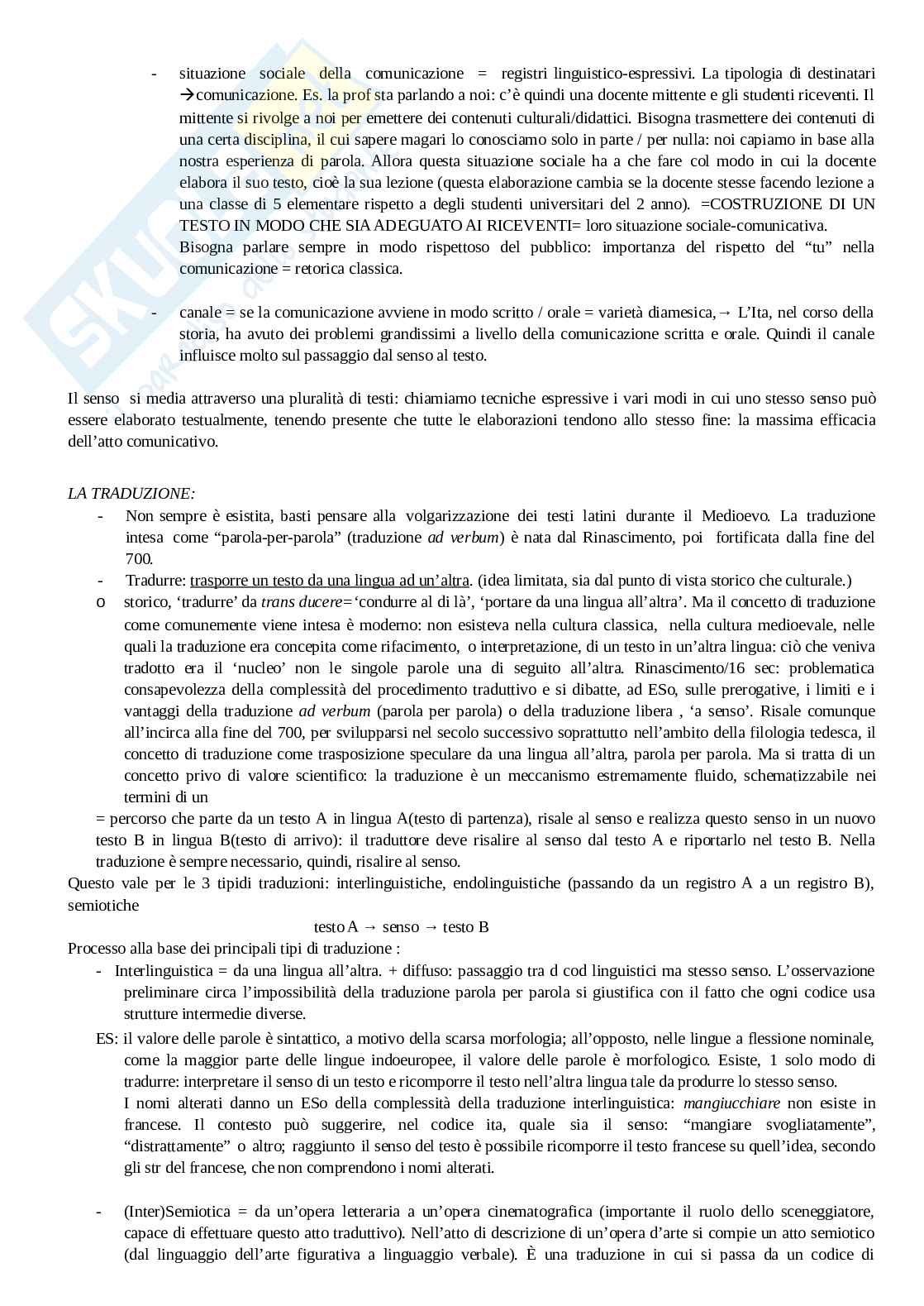 Tecniche espressive dell’italiano - Primo parziale Pag. 2
