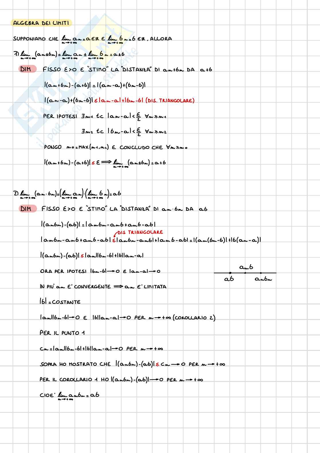 Analisi e geometria I - Successioni Pag. 11