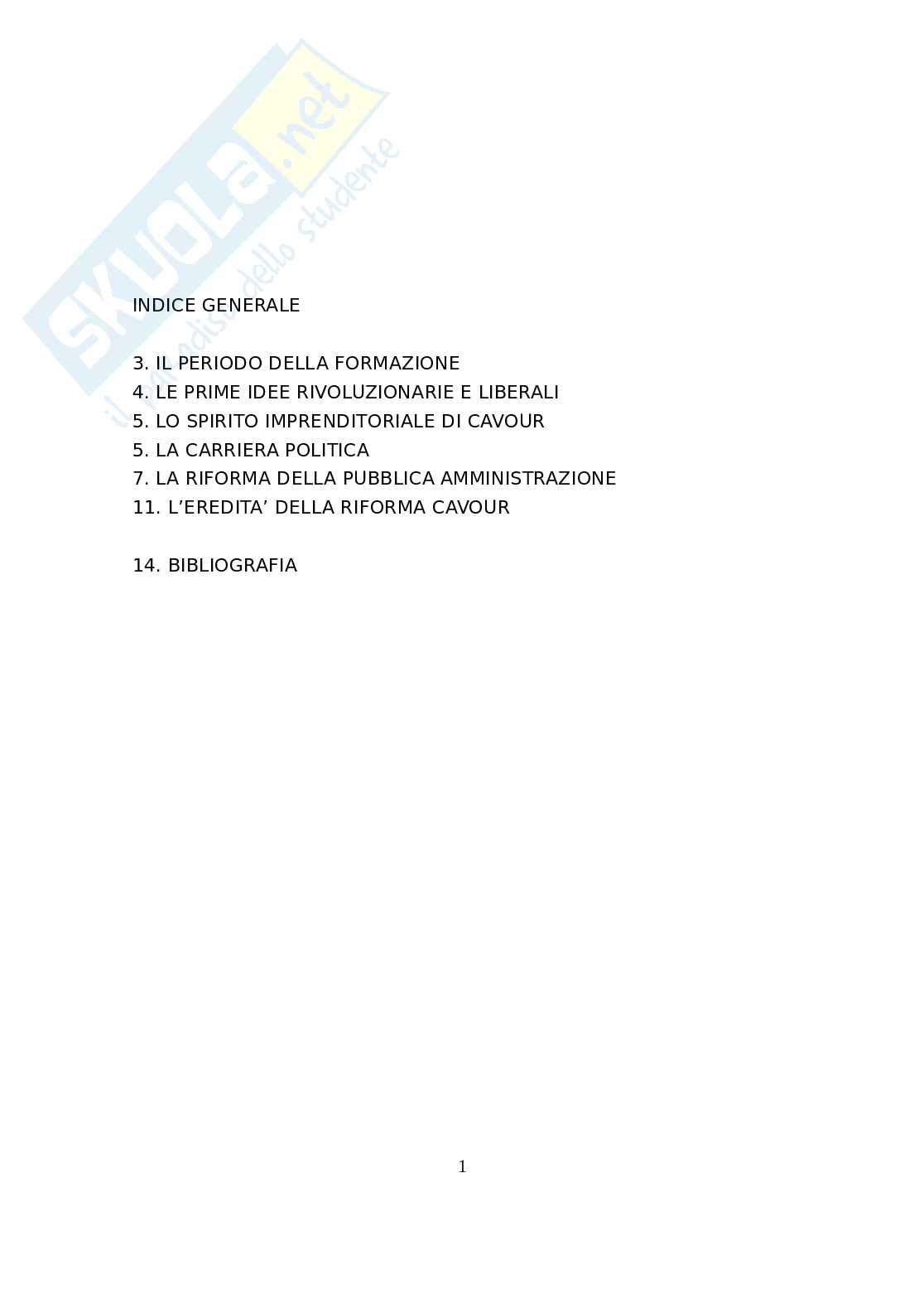 Riforma della pubblica amministrazione con Cavour Pag. 1