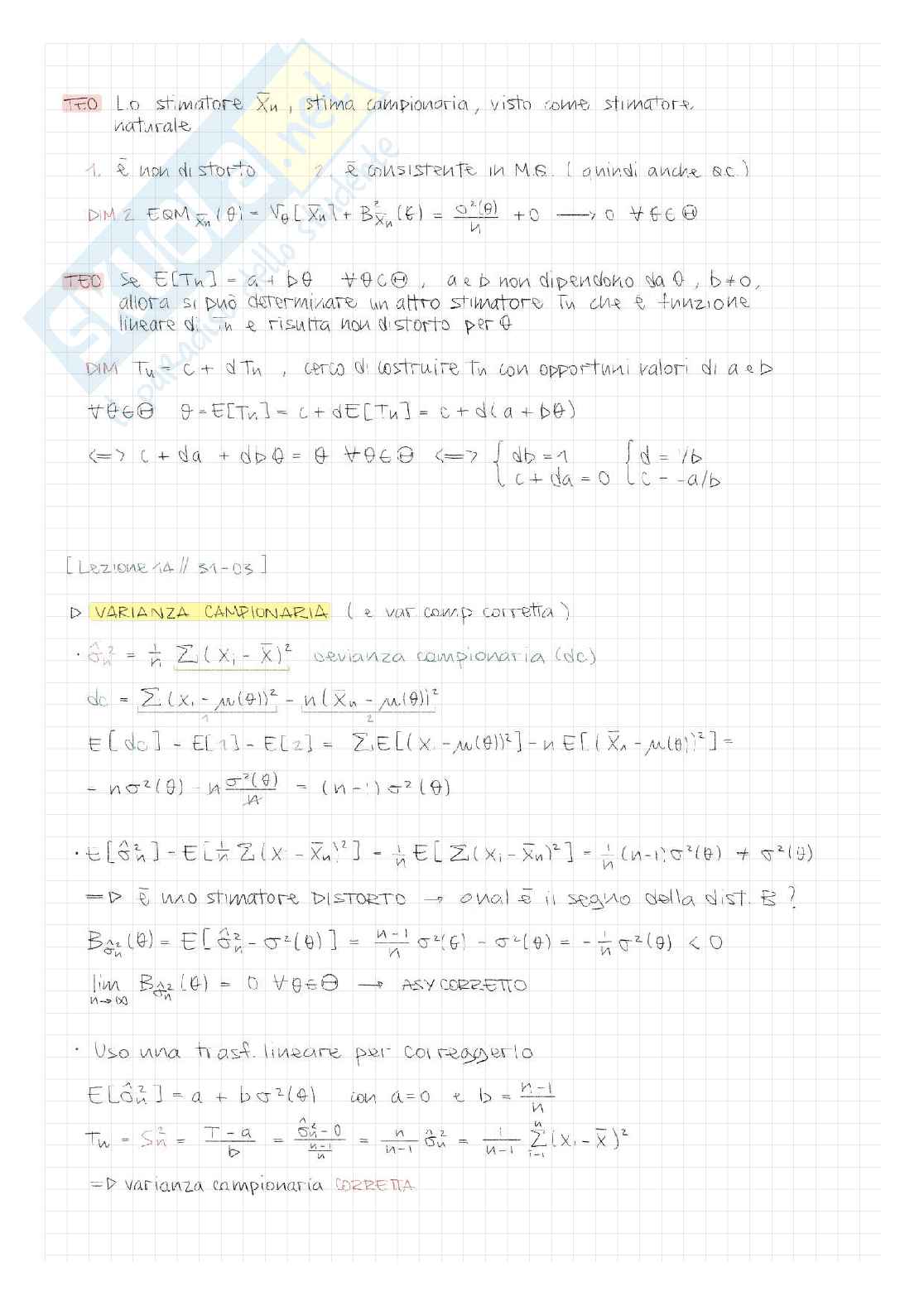 Appunti di Inferenza statistica Pag. 16