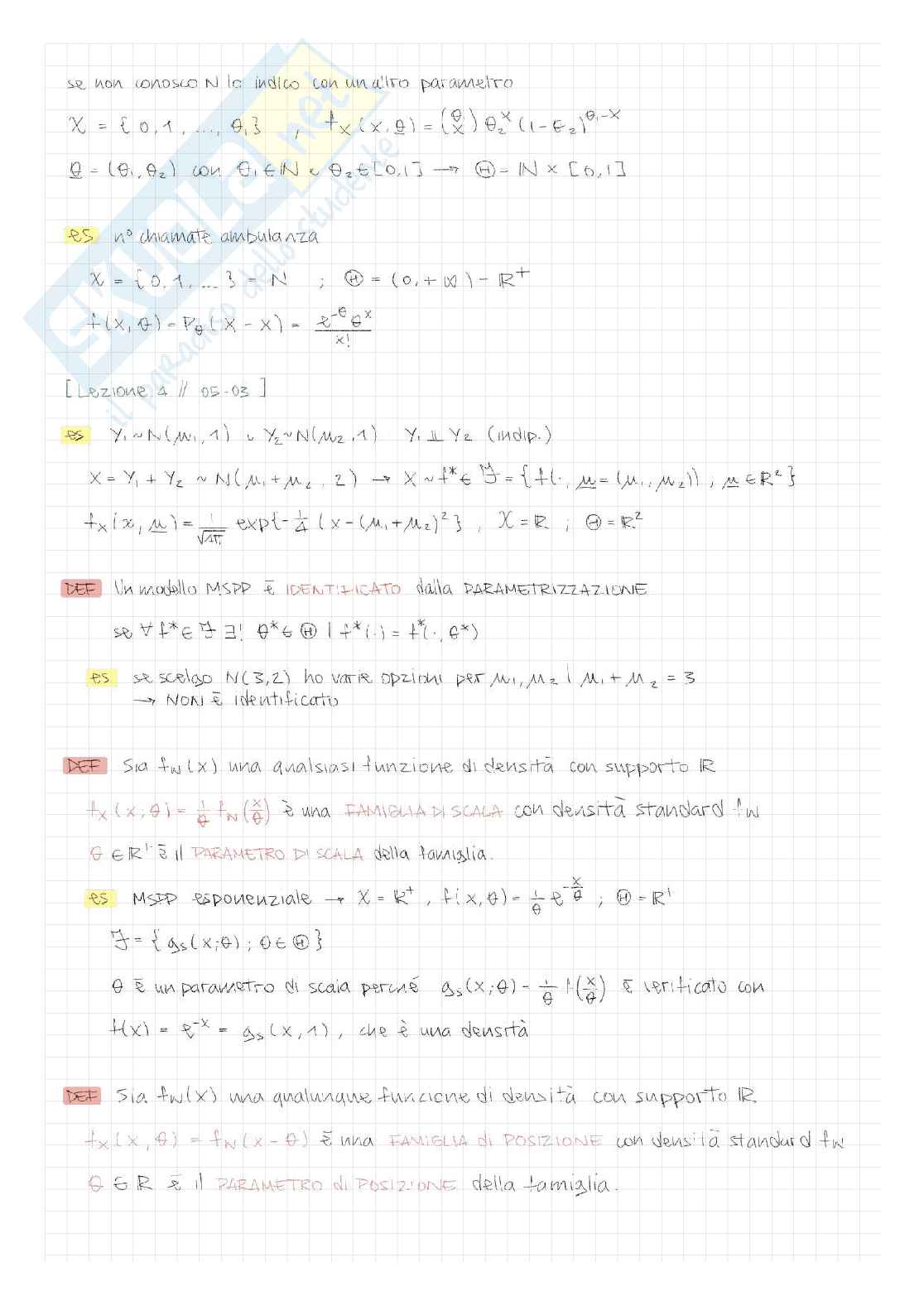 Appunti di Inferenza statistica Pag. 2
