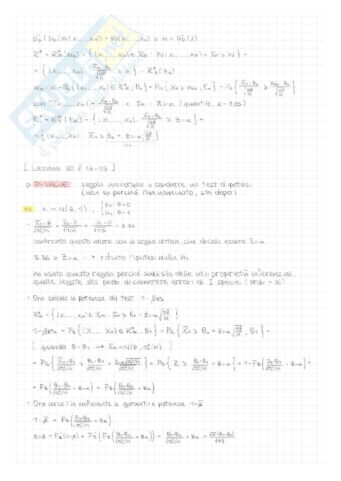 Appunti di Inferenza statistica Pag. 36