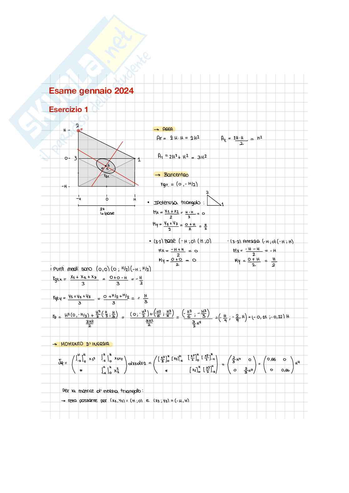 Prove svolte di Scienza delle costruzioni   Pag. 26