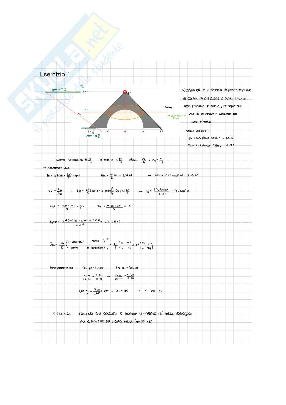 Prove svolte di Scienza delle costruzioni   Pag. 31