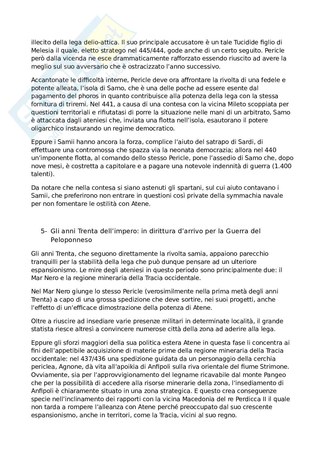 Riassunto esame Storia greca, Prof. Gallo Luigi, libro consigliato Storia greca, Gallo Pag. 6