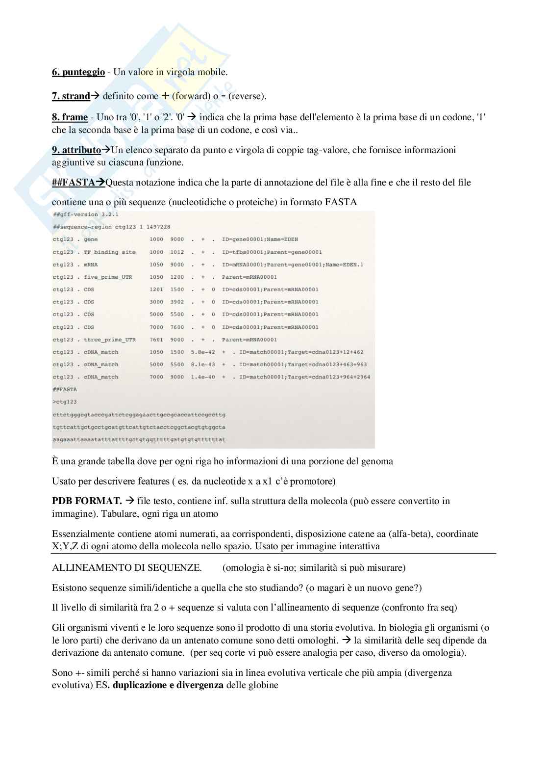 Bioinformatica con laboratorio, parte 2 Pag. 2