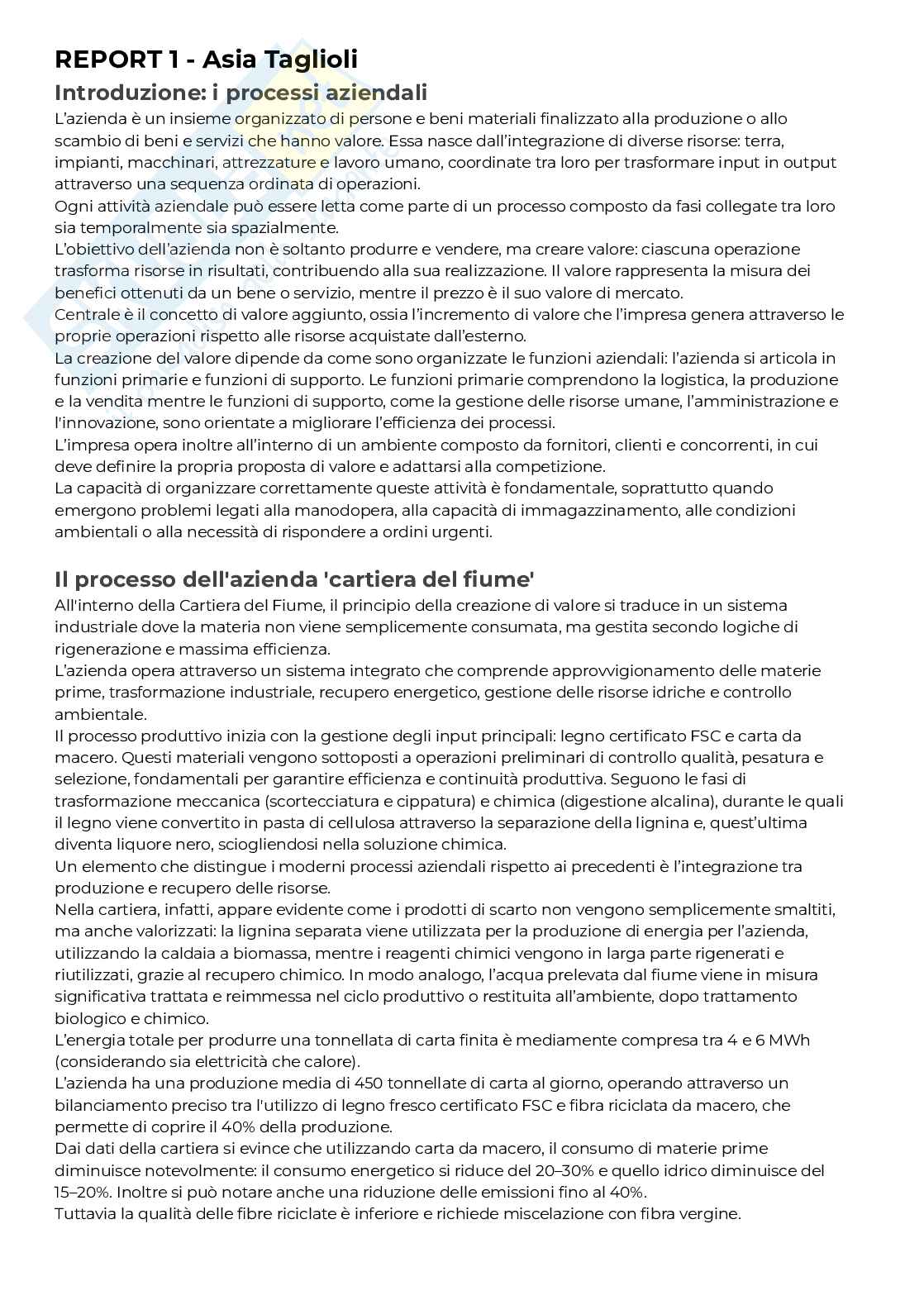 Report numero 6 di Principi di bioeconomia Pag. 1