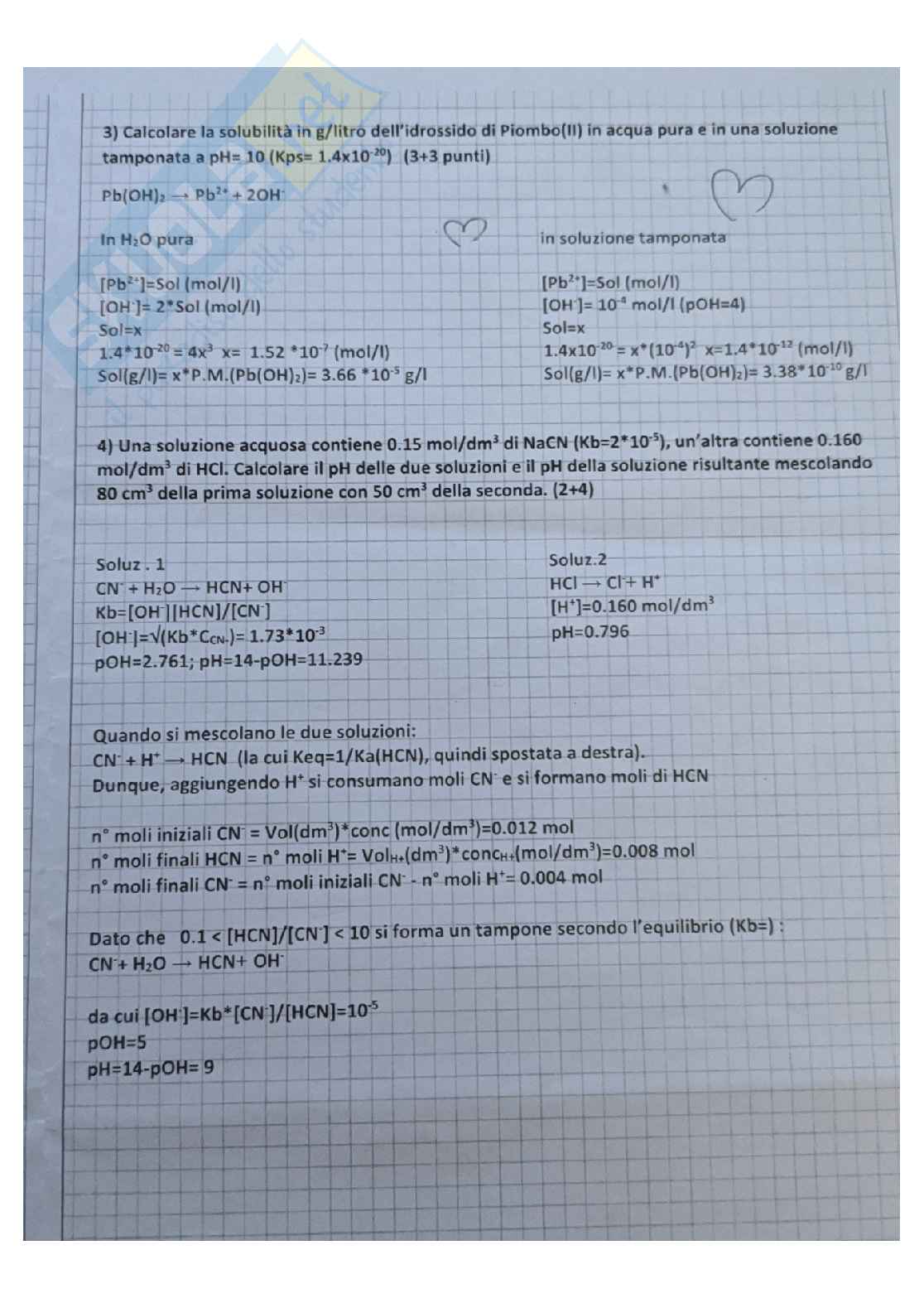 Esercizi Esame Scritto Chimica Generale Pag. 2
