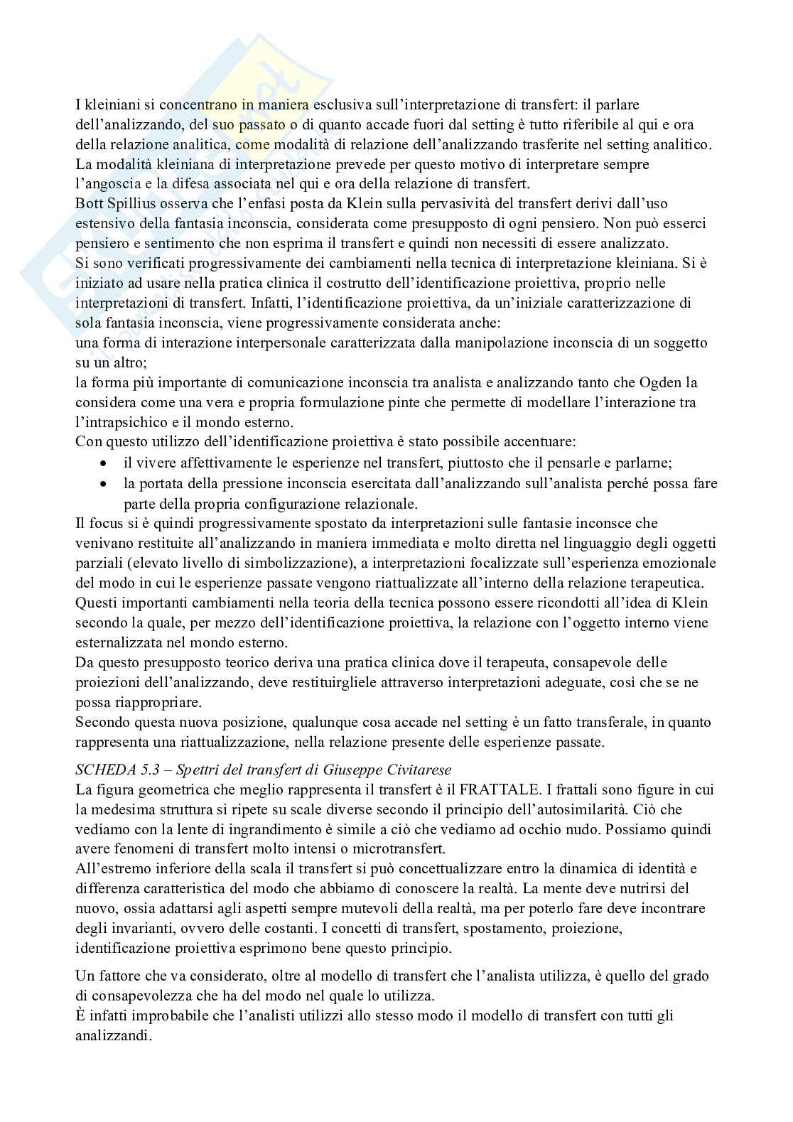 Riassunto esame Psicologia dinamica, Prof. Nespoli Giorgio, libro consigliato Psicoanalisi contemporanea - Teoria del campo analitico post-bioniano, Giorgio Nespoli Pag. 61