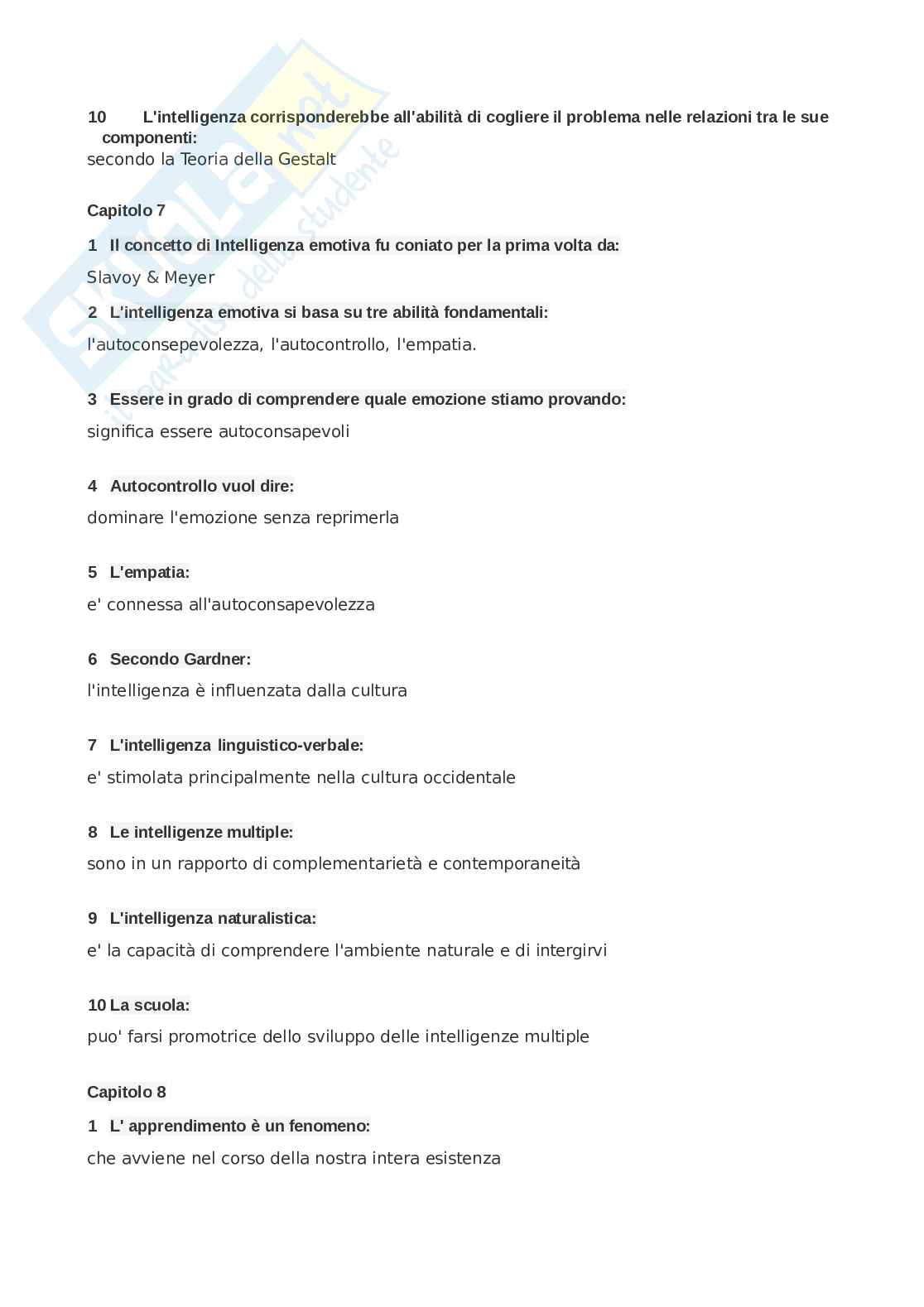 Paniere Psicologia dello sviluppo. Aggiornato e completo con extra. In ordine Pag. 21