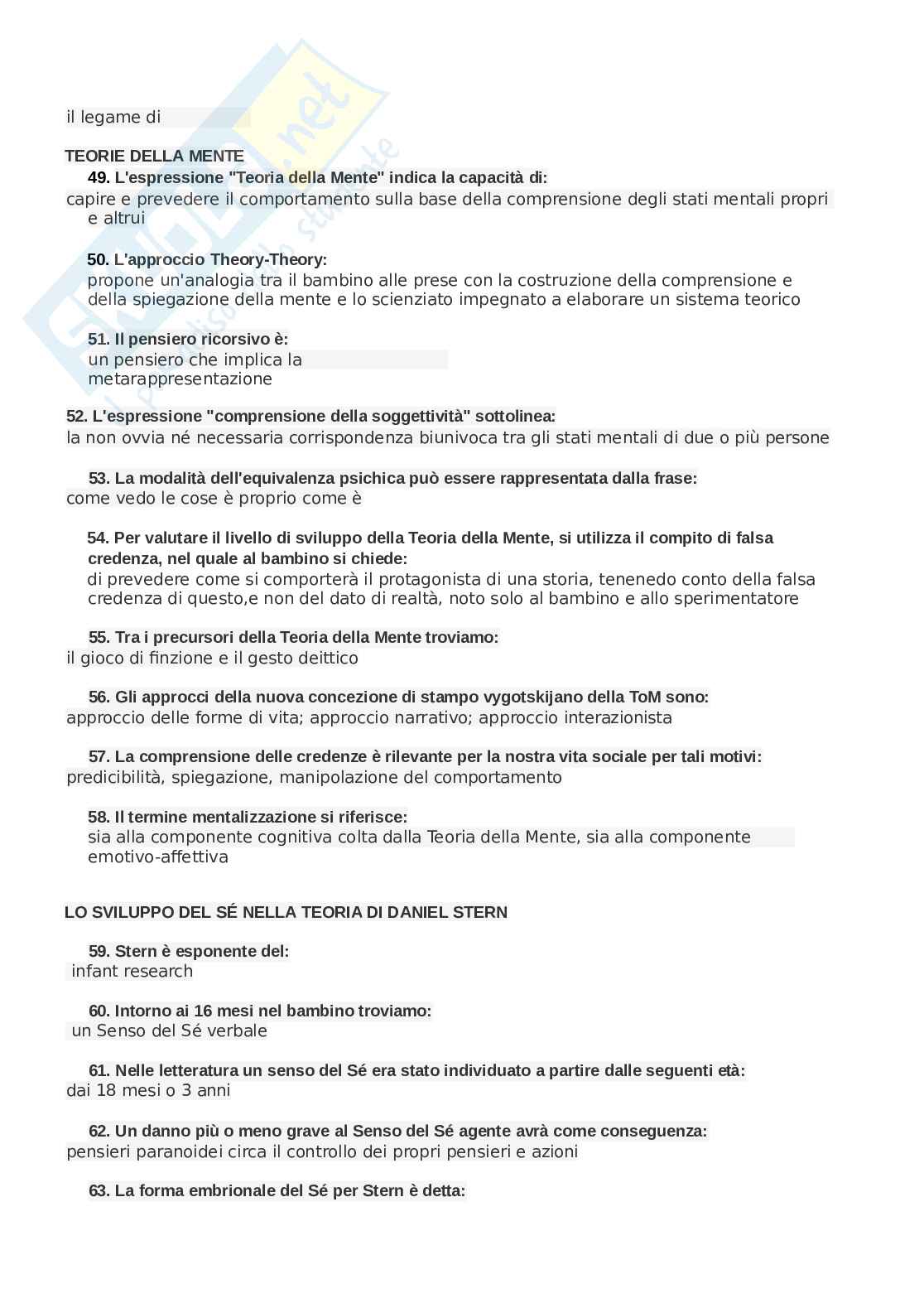 Paniere Psicologia dello sviluppo. Aggiornato e completo con extra. In ordine Pag. 36