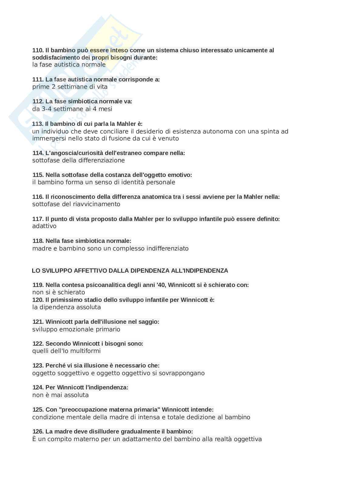 Paniere Psicologia dello sviluppo. Aggiornato e completo con extra. In ordine Pag. 41