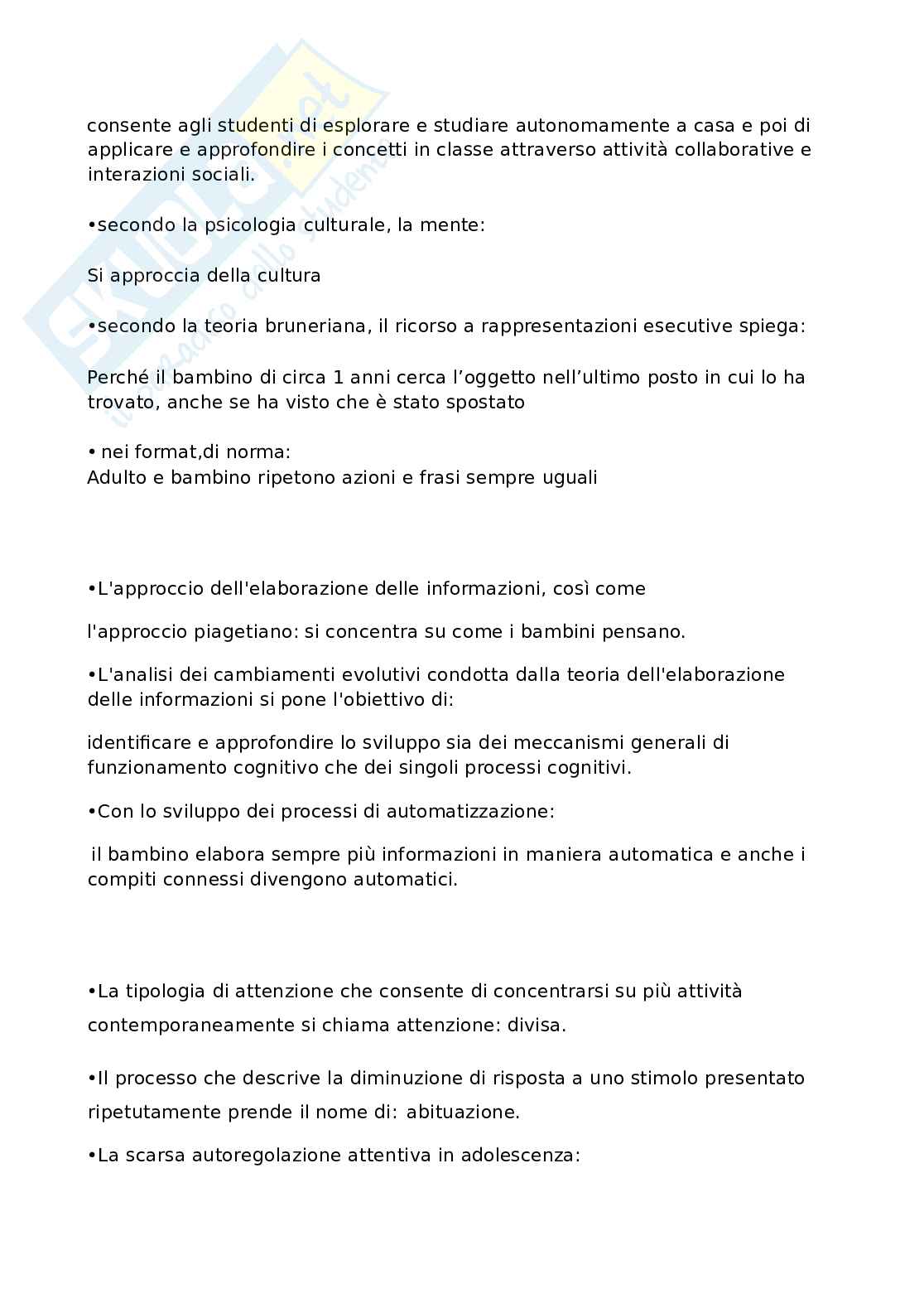 Paniere Psicologia dello sviluppo. Aggiornato e completo con extra. In ordine Pag. 56