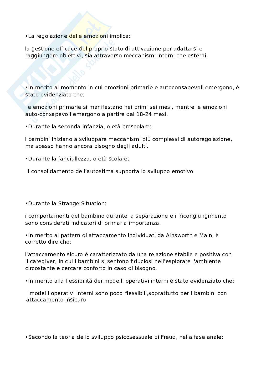 Paniere Psicologia dello sviluppo. Aggiornato e completo con extra. In ordine Pag. 61