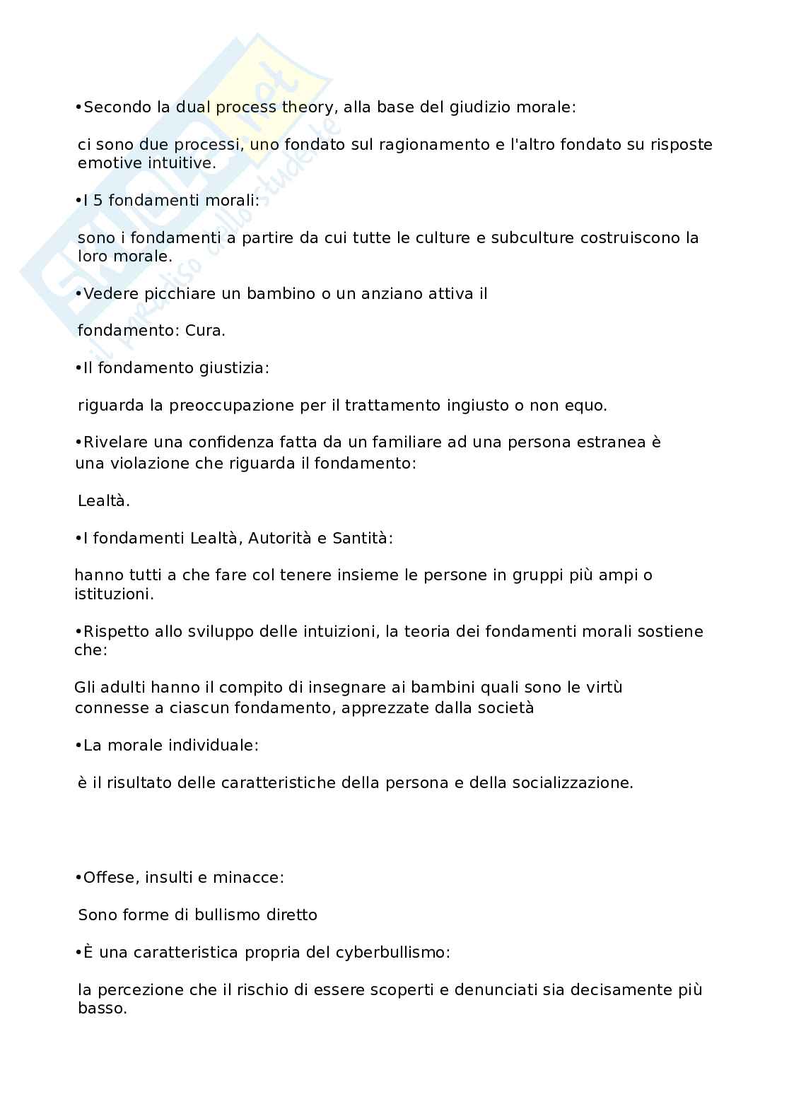 Paniere Psicologia dello sviluppo. Aggiornato e completo con extra. In ordine Pag. 66