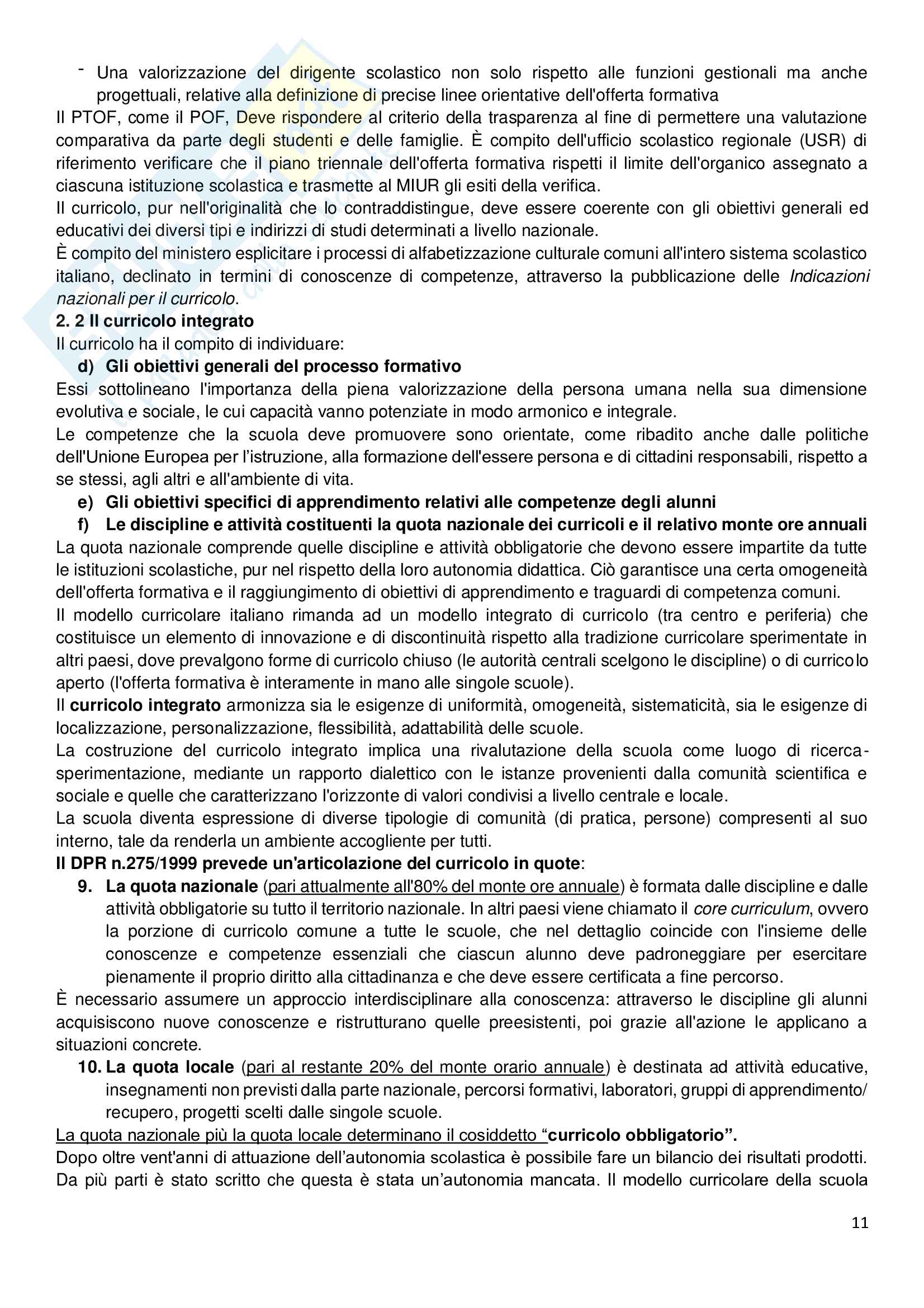 Riassunto Esame Pedagogia Sperimentale, Prof Capperucci, libro consigliato Progettare per unità di competenza nella scuola primaria, Capperucci, Franceschini, Guerin e Perticone Pag. 11