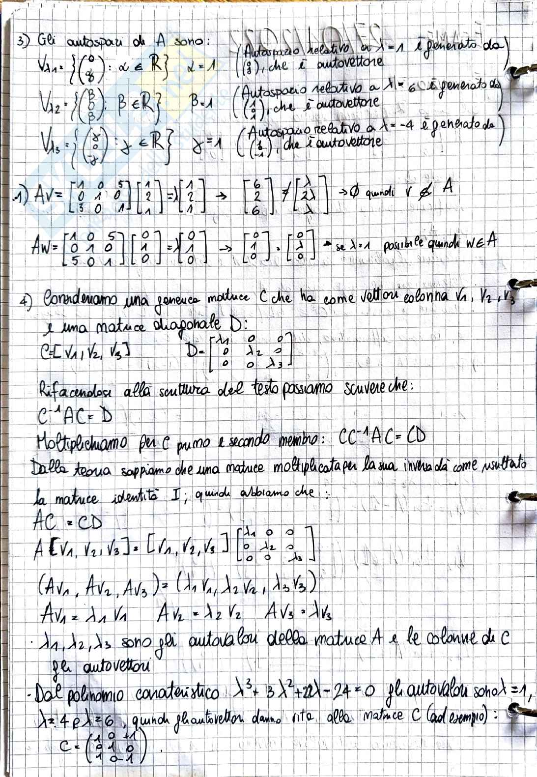  Geometria e algebra lineare: esame svolto completo del 27/01/2022 Pag. 2