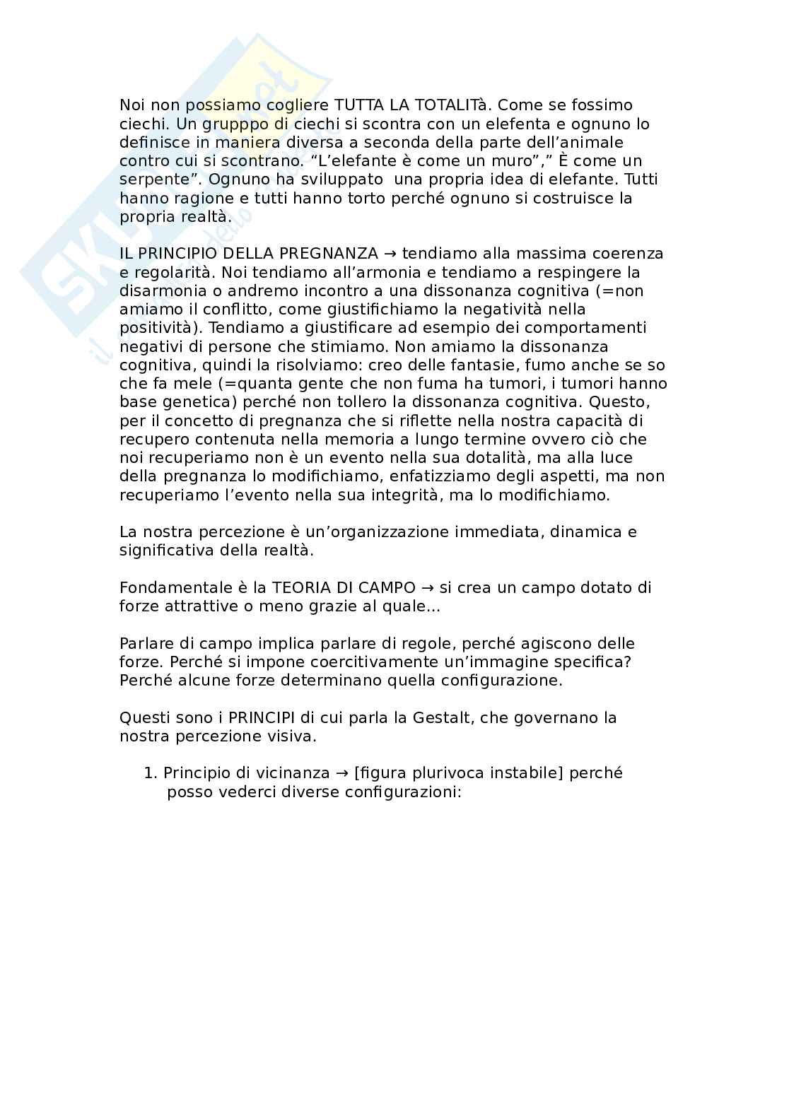 Psicologia della Gestalt: percezione, problem solving e teoria di campo Pag. 2
