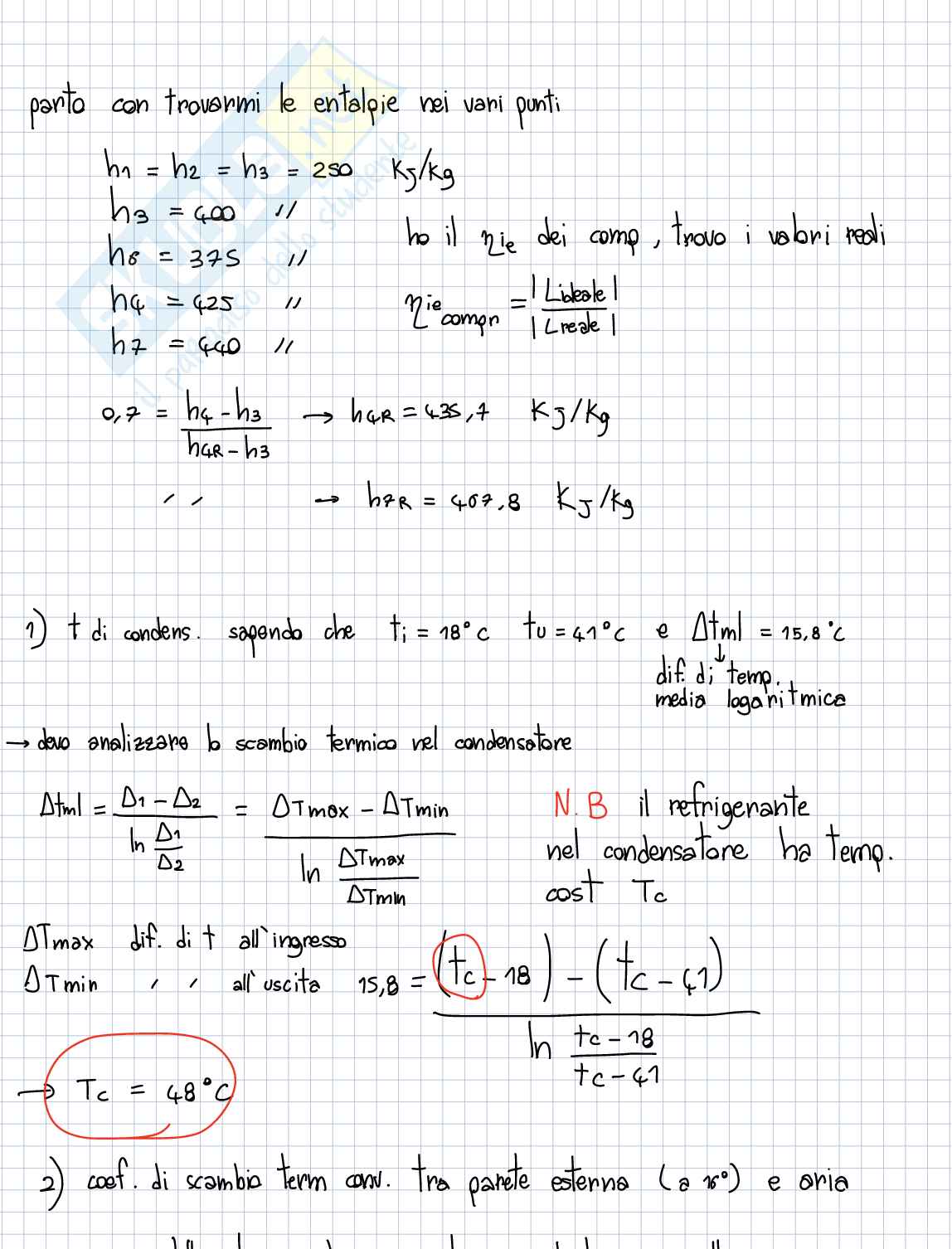 Prove d'esame di Fisica tecnica su tutti i possibili cicli termodinamici Pag. 2