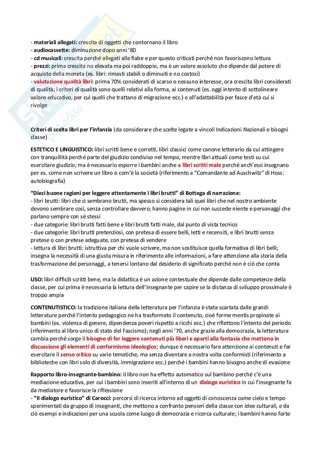 Letteratura per l'infanzia (B024363) - Materiale completo e preparazione esame | SFP Notes Vol. 08 Pag. 11