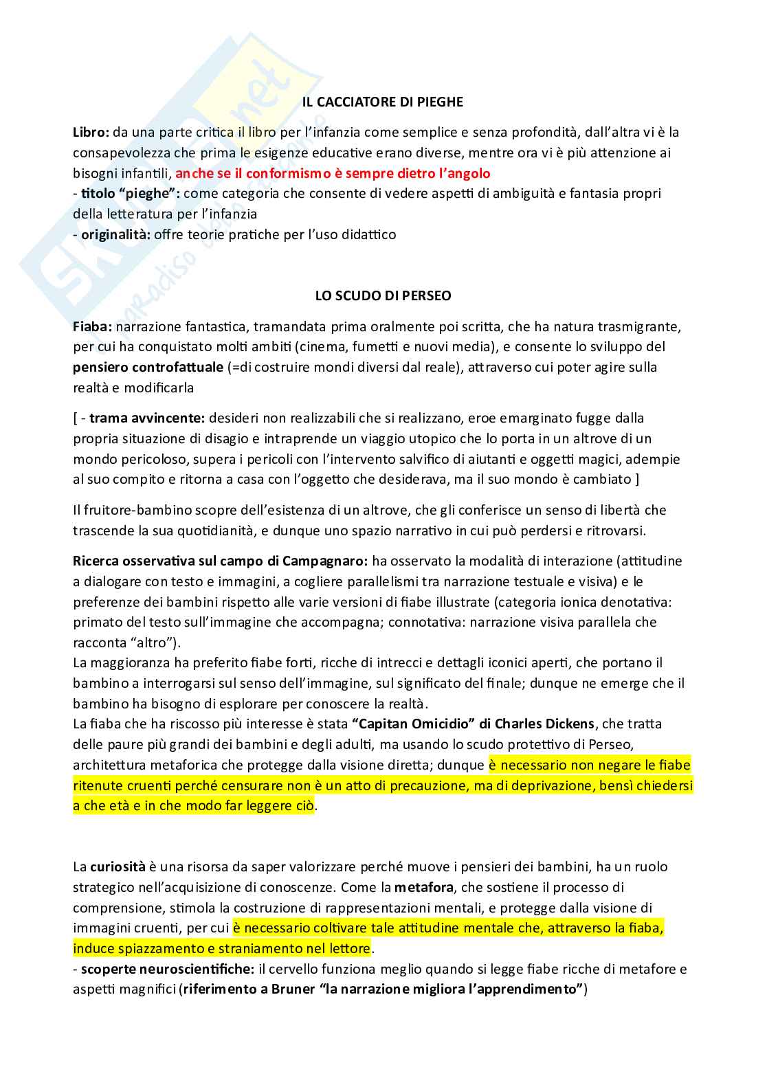 Letteratura per l'infanzia (B024363) - Materiale completo e preparazione esame | SFP Notes Vol. 08 Pag. 16