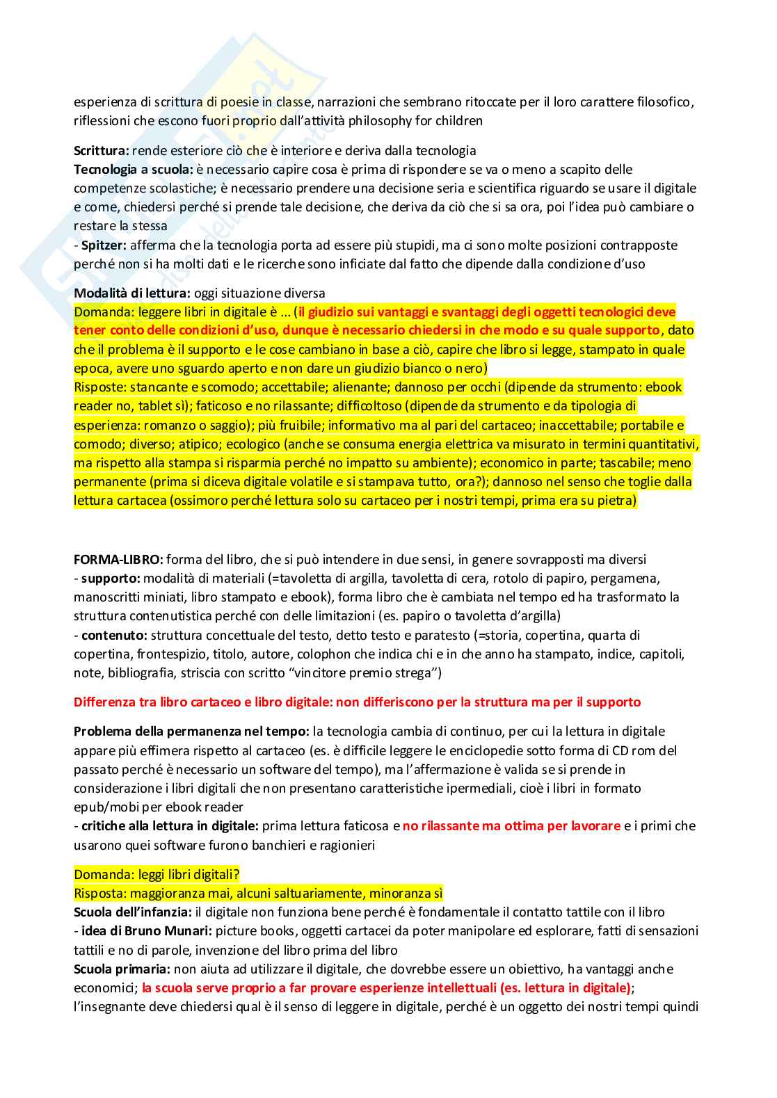 Letteratura per l'infanzia (B024363) - Materiale completo e preparazione esame | SFP Notes Vol. 08 Pag. 2