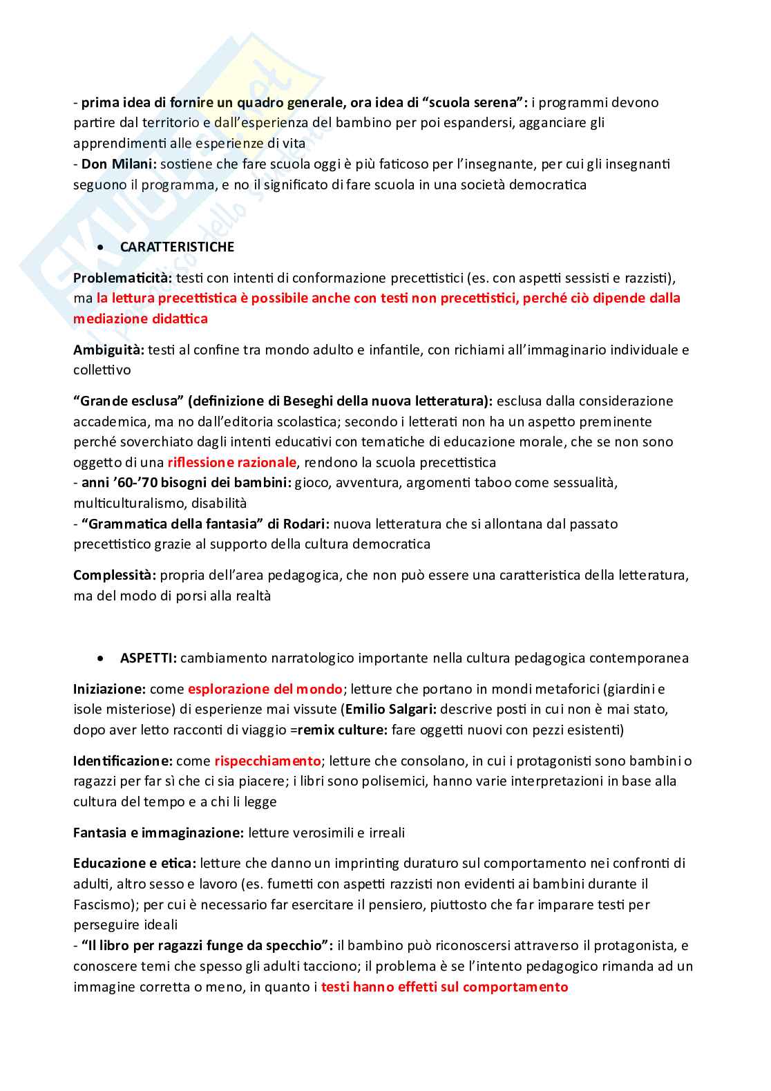 Letteratura per l'infanzia (B024363) - Materiale completo e preparazione esame | SFP Notes Vol. 08 Pag. 21