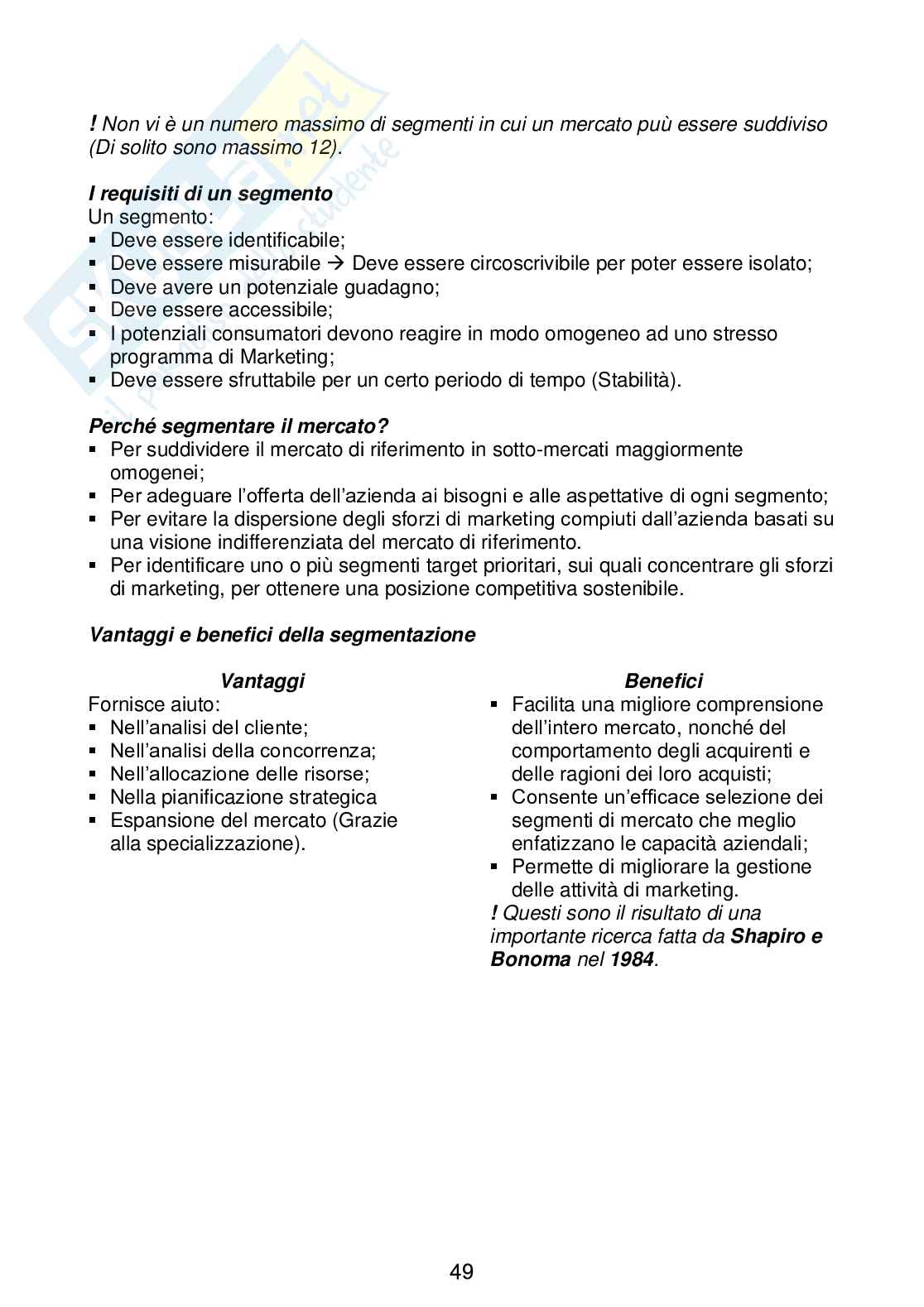 Appunti di Marketing I + Formulario metrics Pag. 51
