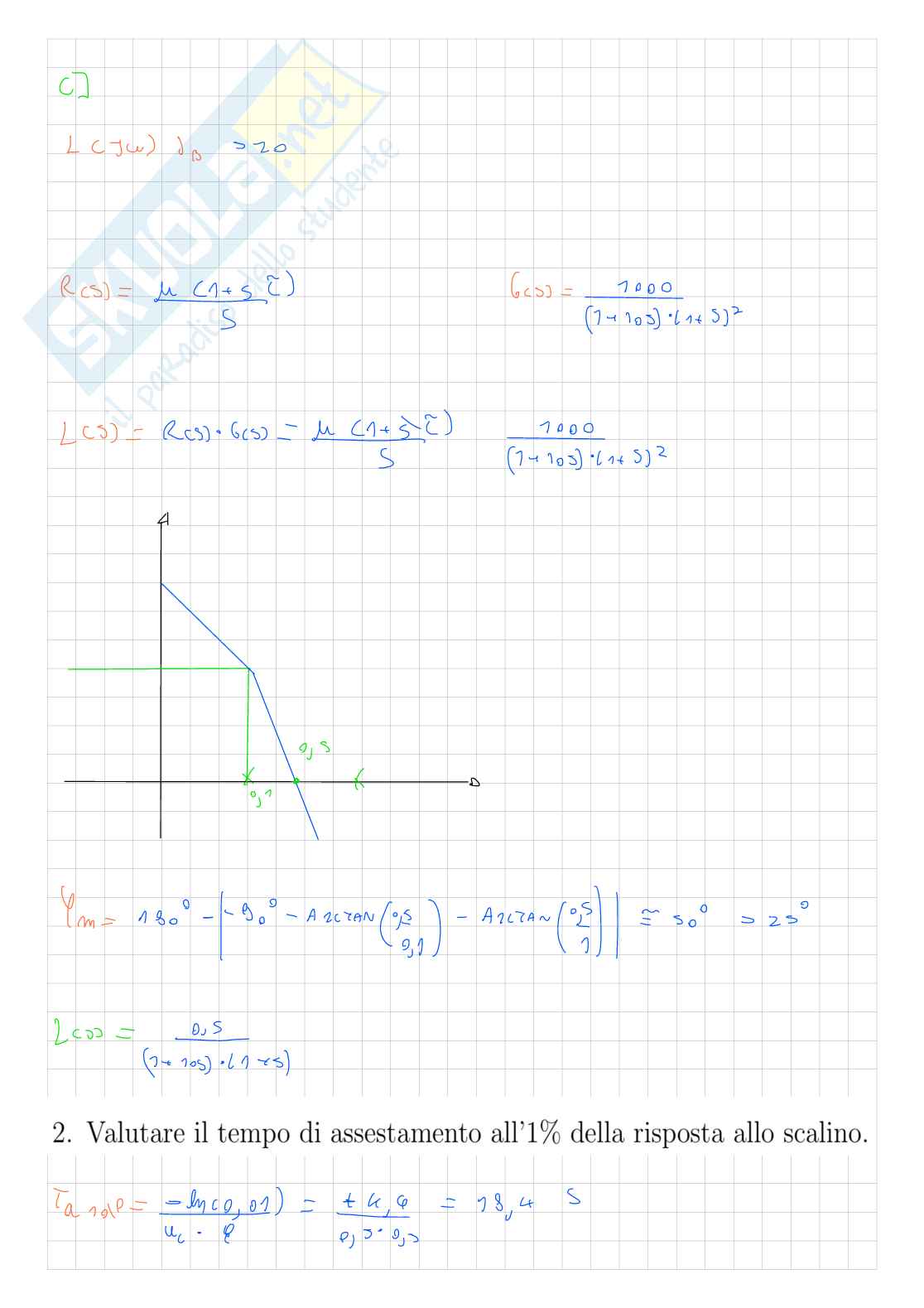 Esercizi parte 2 Controlli automatici Pag. 51