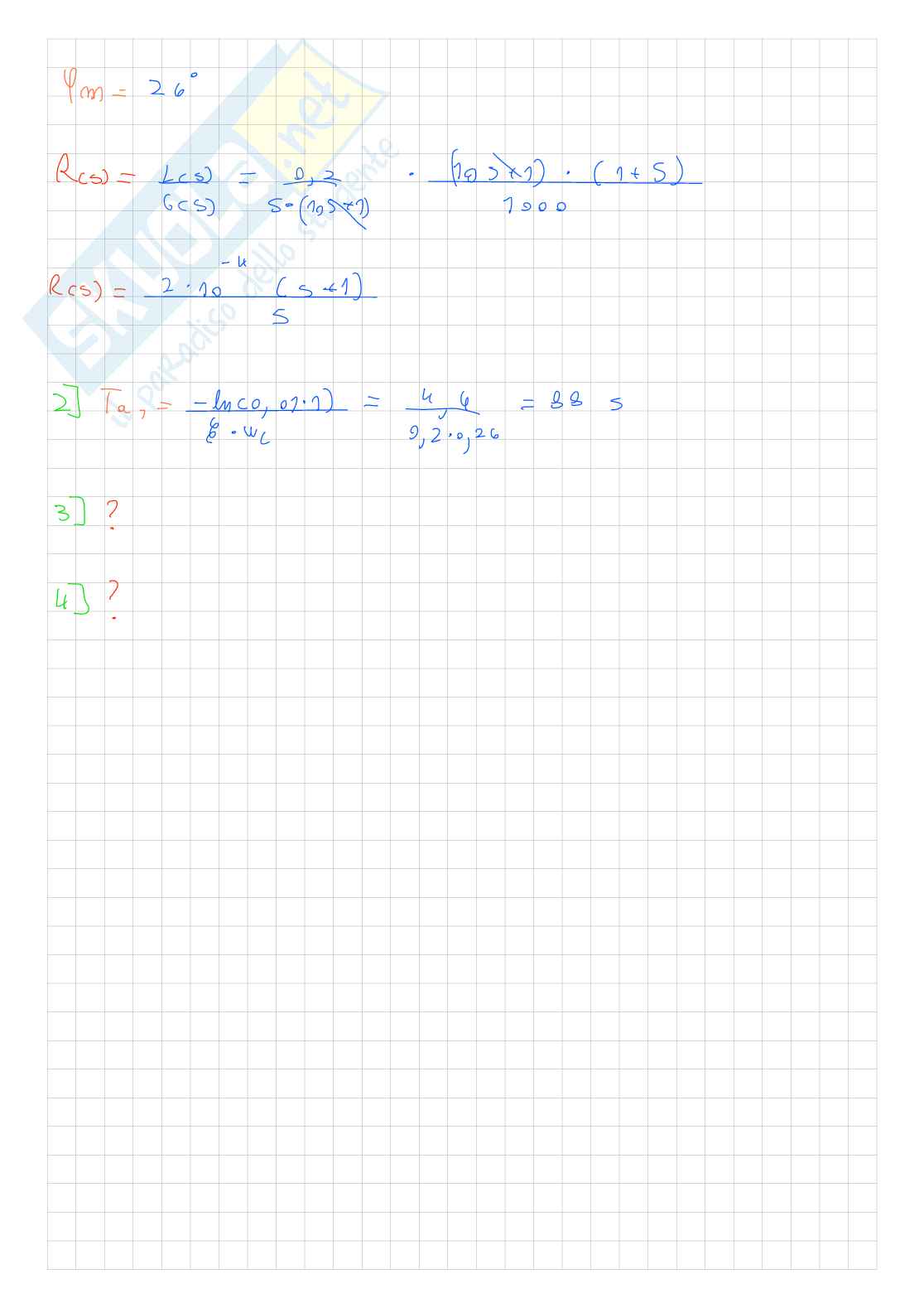 Esercizi parte 2 Controlli automatici Pag. 61