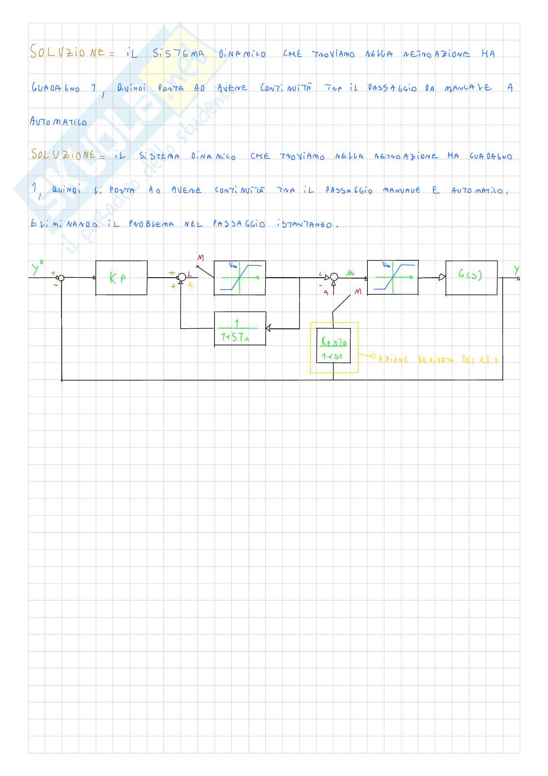 Esercizi parte 2 Controlli automatici Pag. 71