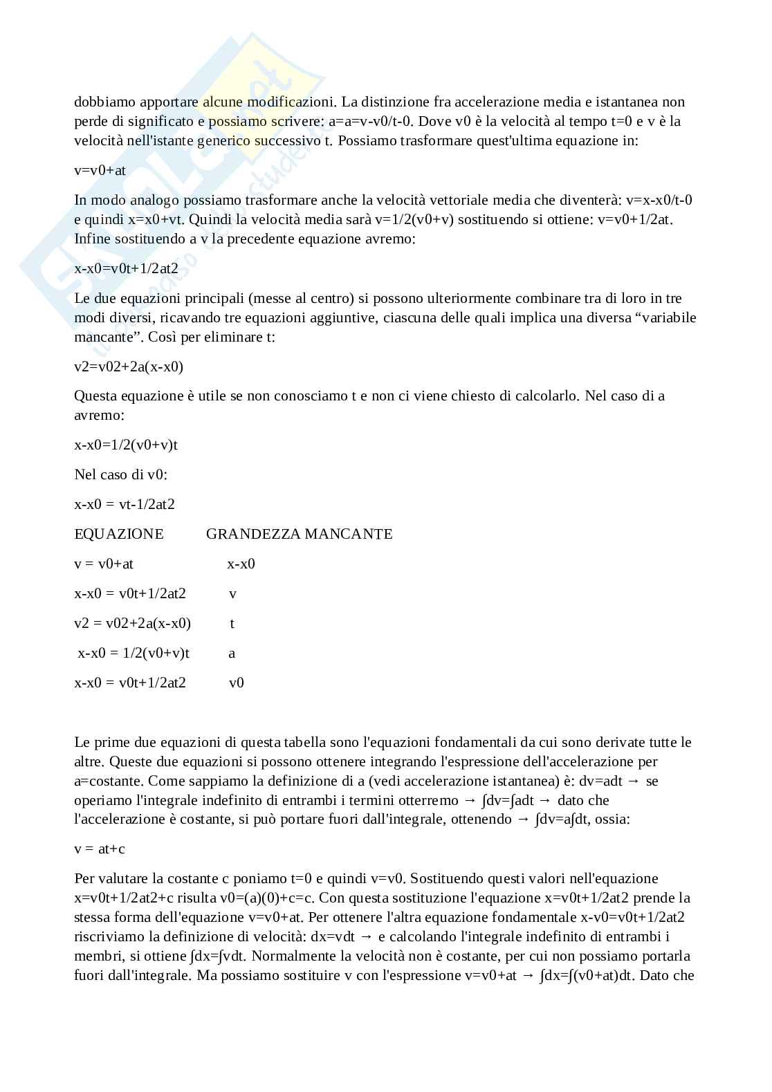 Appunti di Fisica sui moti Pag. 2