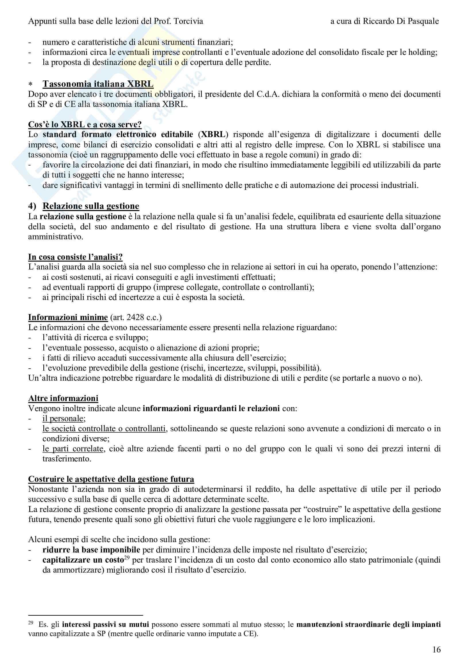 Appunti Bilanci Aziendali Pag. 16