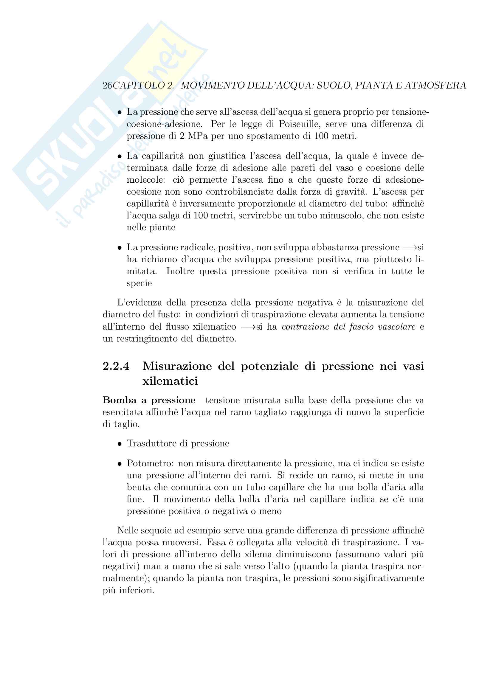 Appunti di fisiologia vegetale Pag. 26