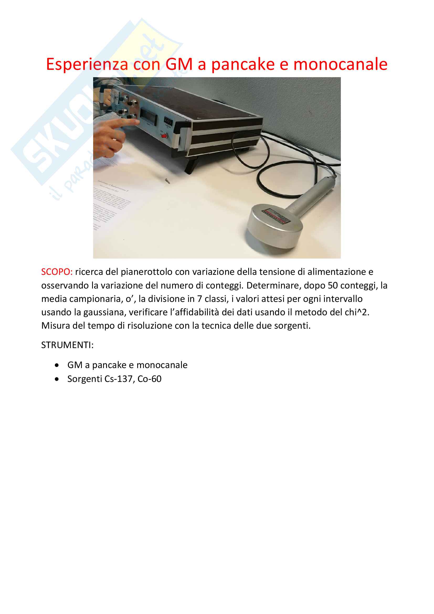 Relazione Laboratorio di Radioprotezione Pag. 2