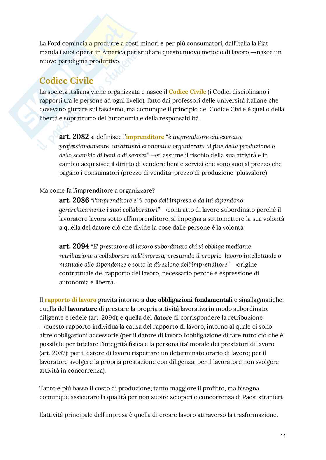 Appunti lezioni Diritto del lavoro Pag. 11