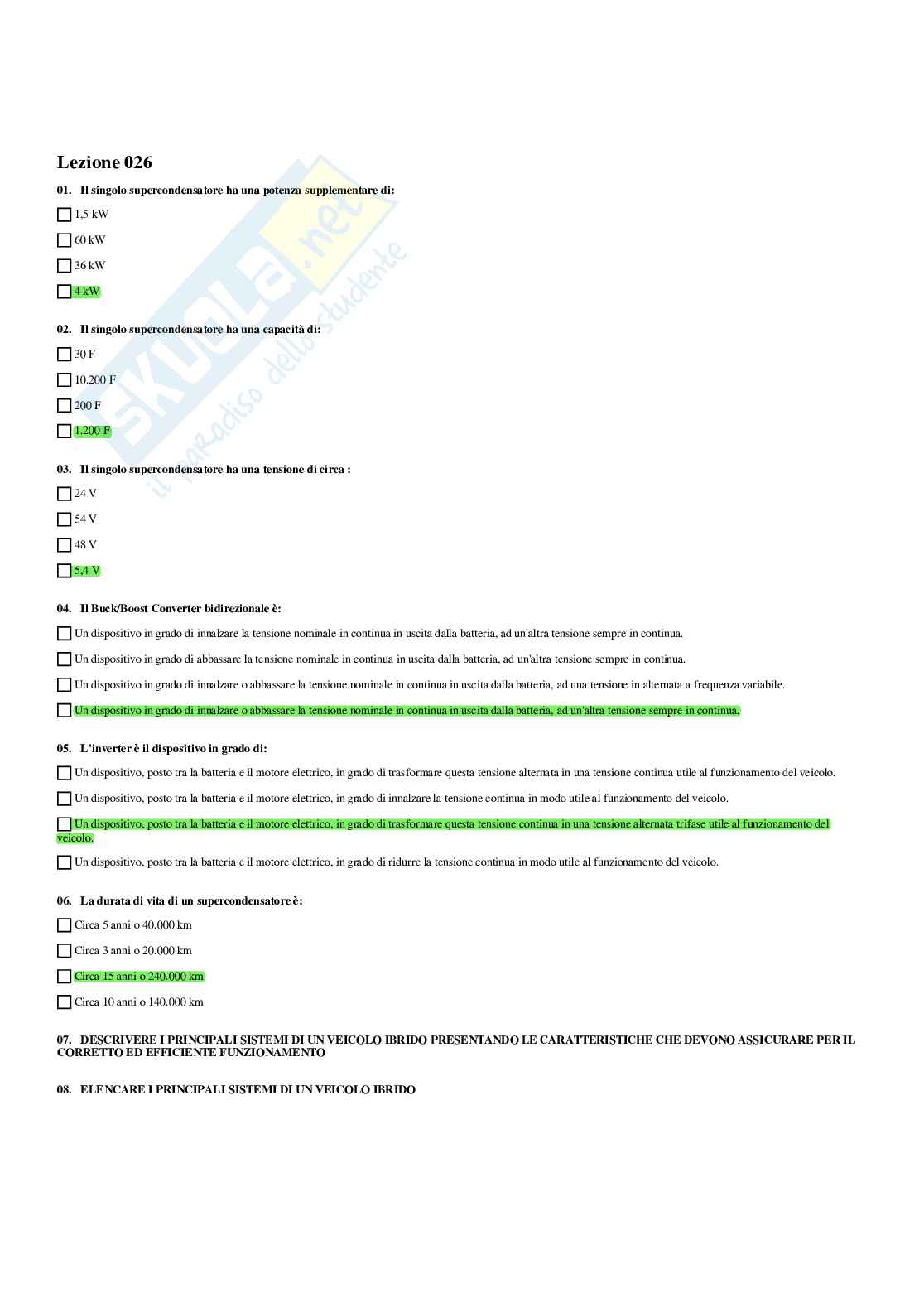 Paniere Completo di Veicoli elettrici e ibridi - Risposte multiple  Pag. 36
