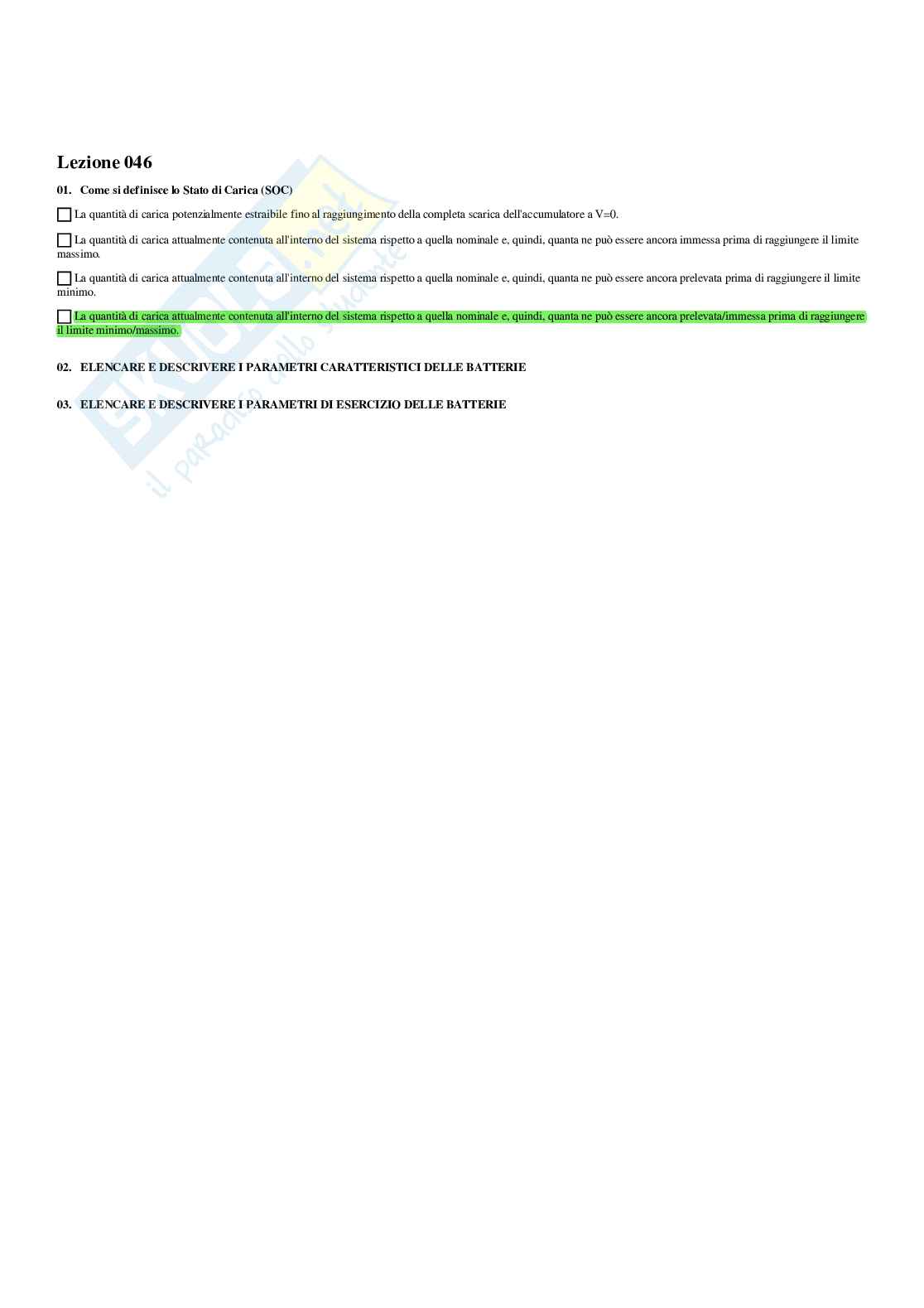 Paniere Completo di Veicoli elettrici e ibridi - Risposte multiple  Pag. 61