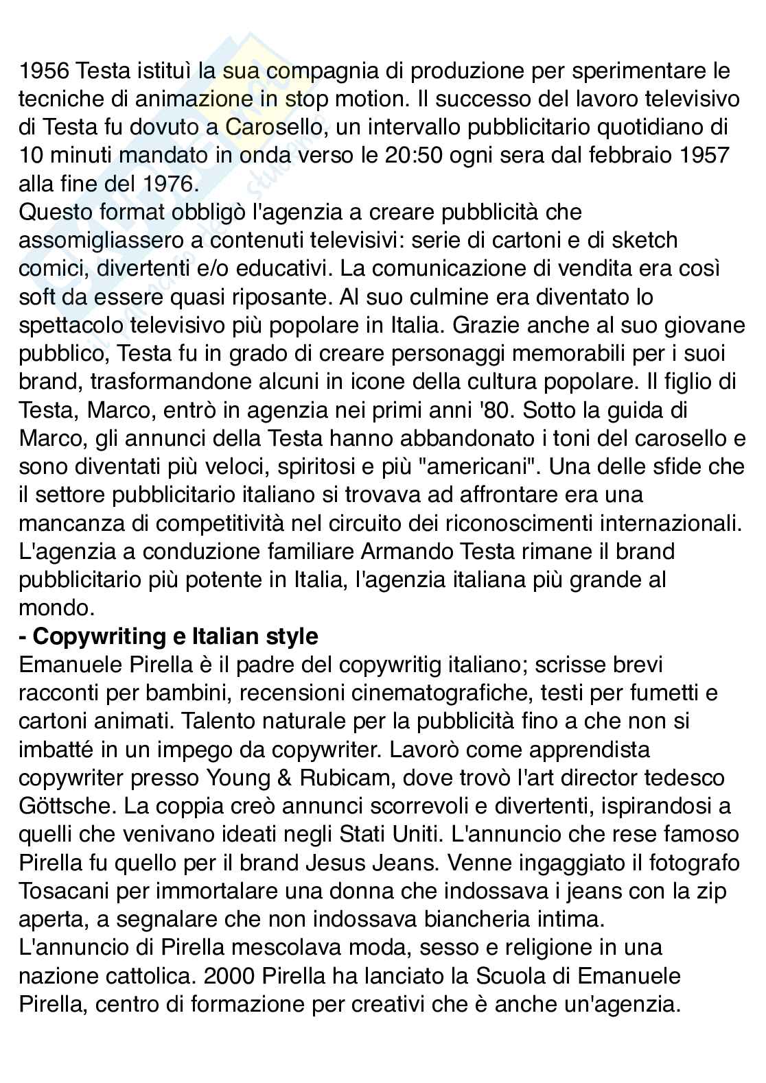 Storia della pubblicità  Pag. 11
