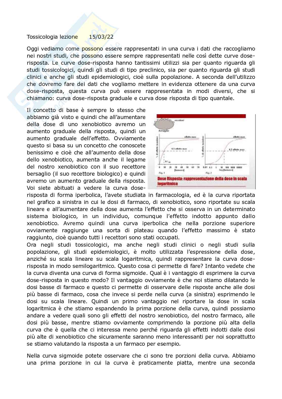 Tossicologia generale e del farmaco - parte 3 Pag. 1