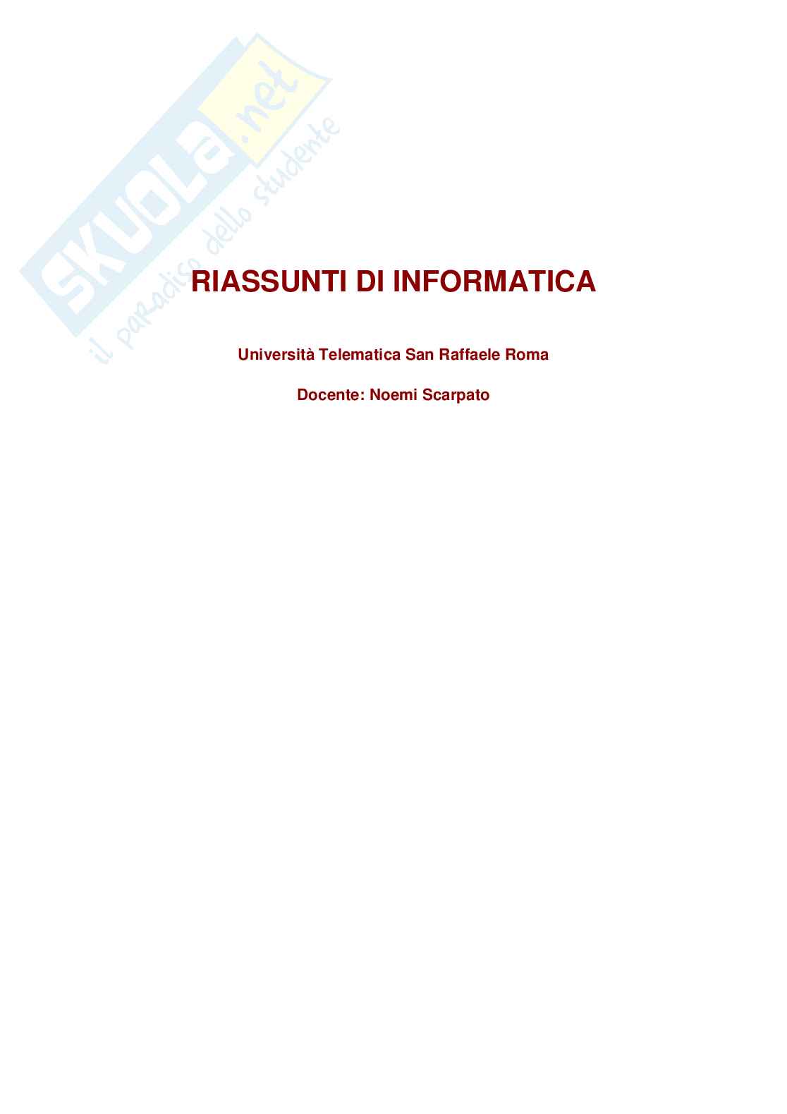 Appunti di Fondamenti di informatica Pag. 1