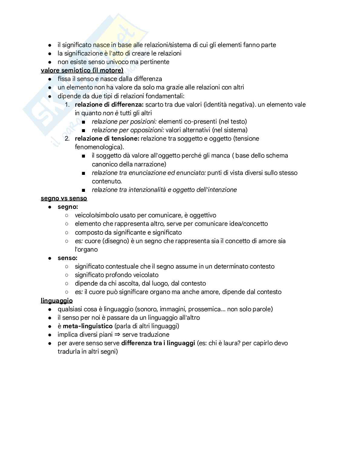 Preparazione completa con tutti gli elementi per l'esame scritto (semiotica - 2025/26) Pag. 2